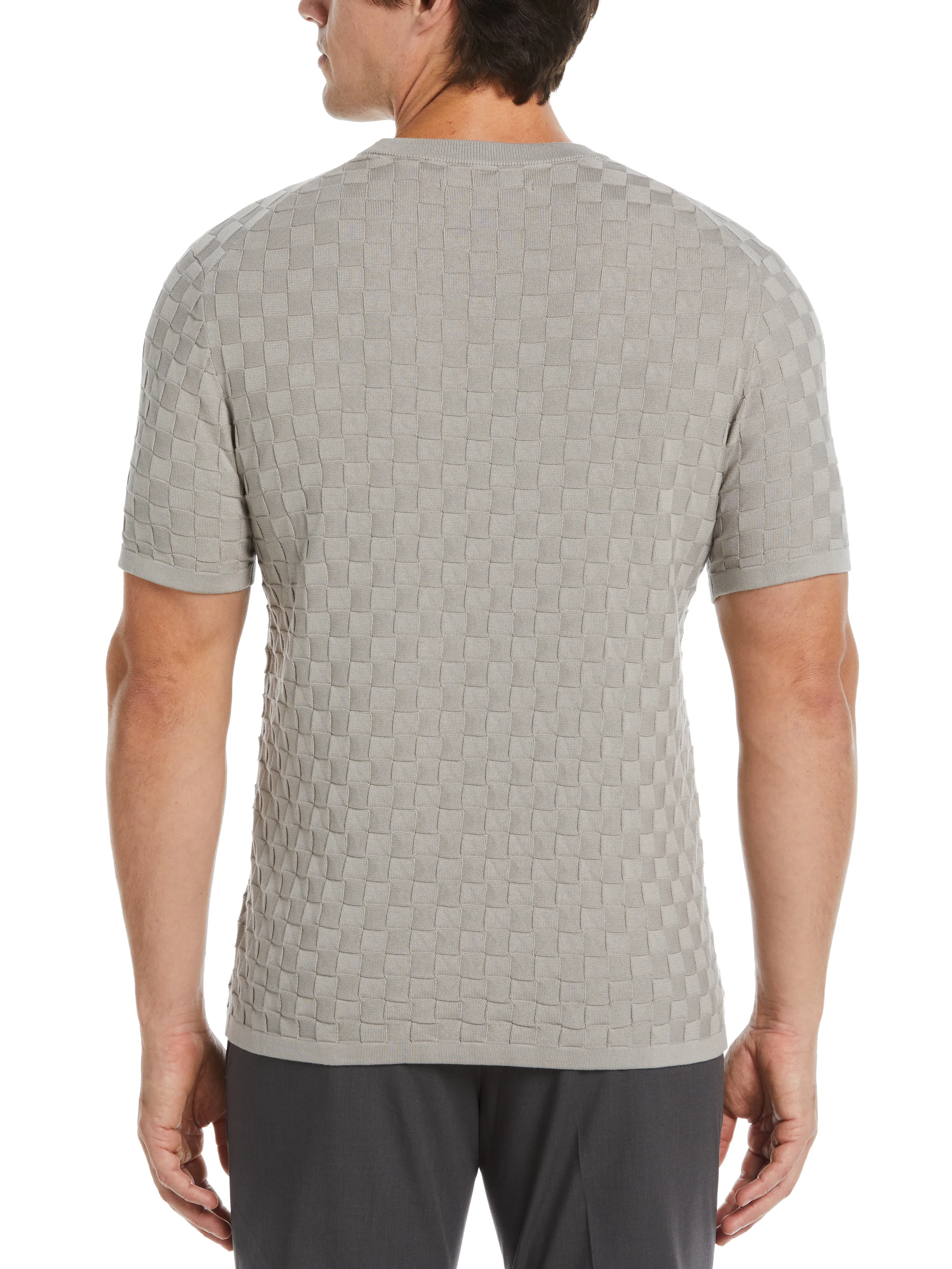 Square Pattern Crew Neck Sweater Tee sold by Perry Ellis product image thumbnail 3