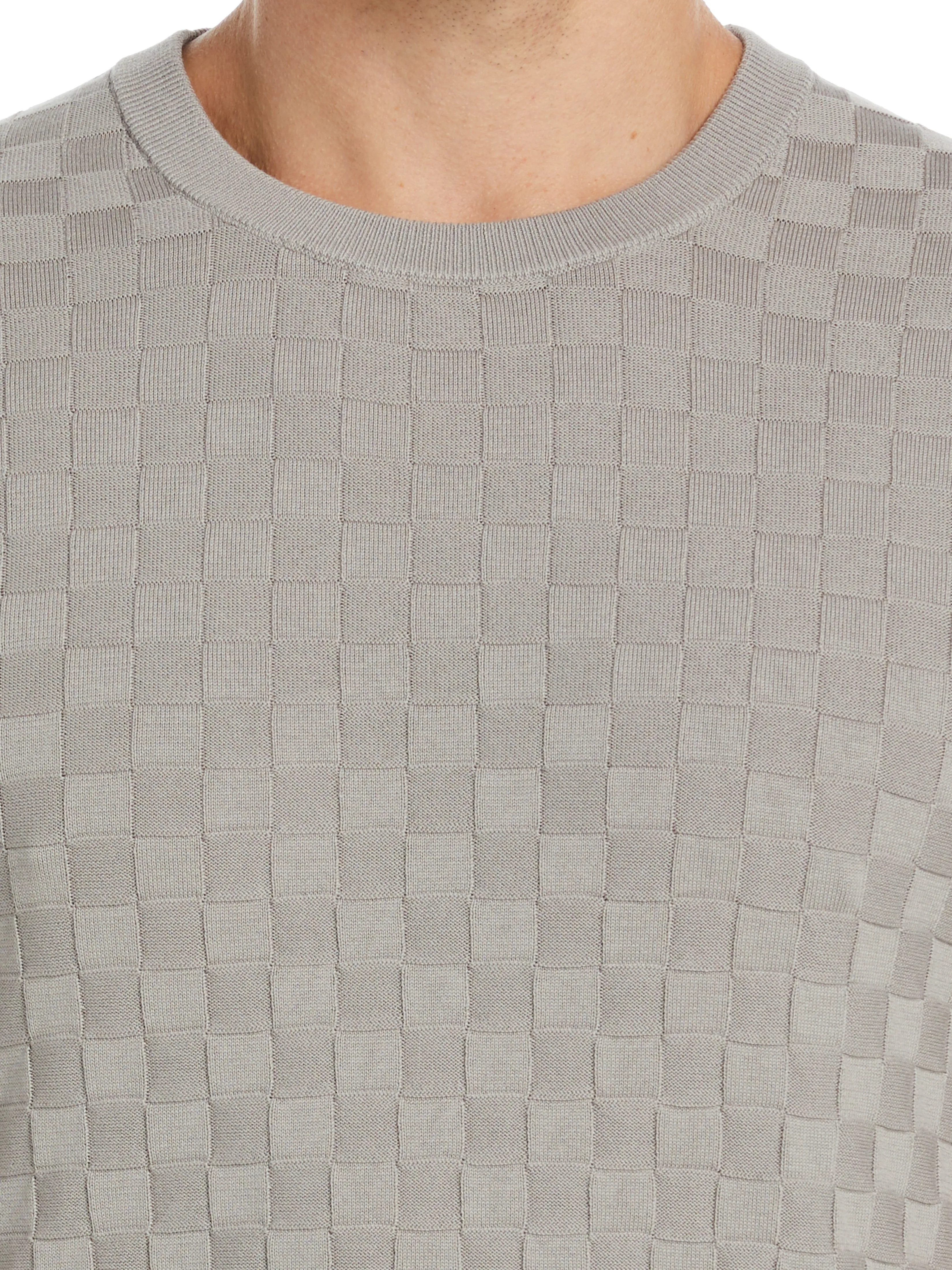 Square Pattern Crew Neck Sweater Tee sold by Perry Ellis product image thumbnail 4