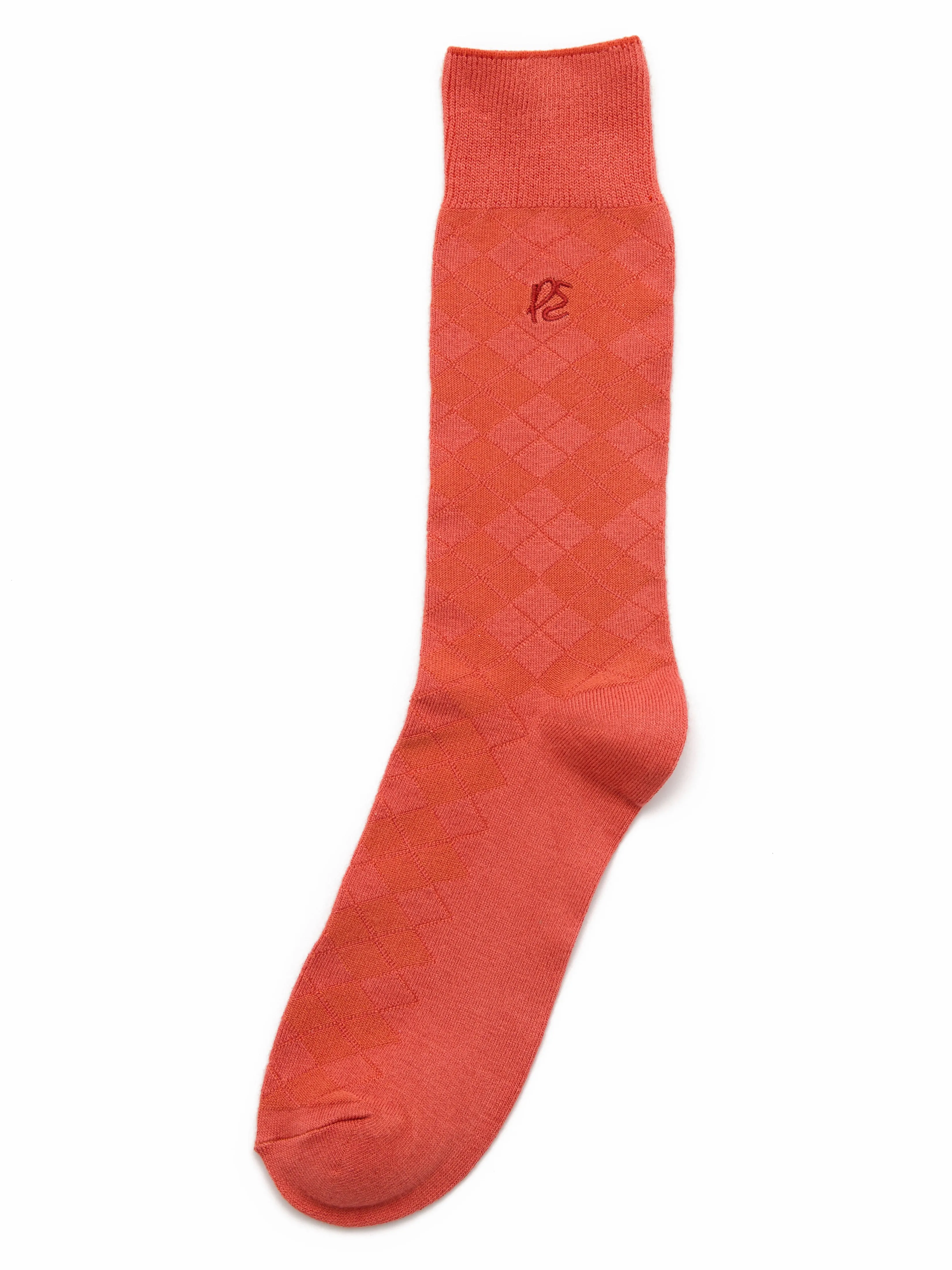 Diamond Stitch Logo Socks sold by Perry Ellis
