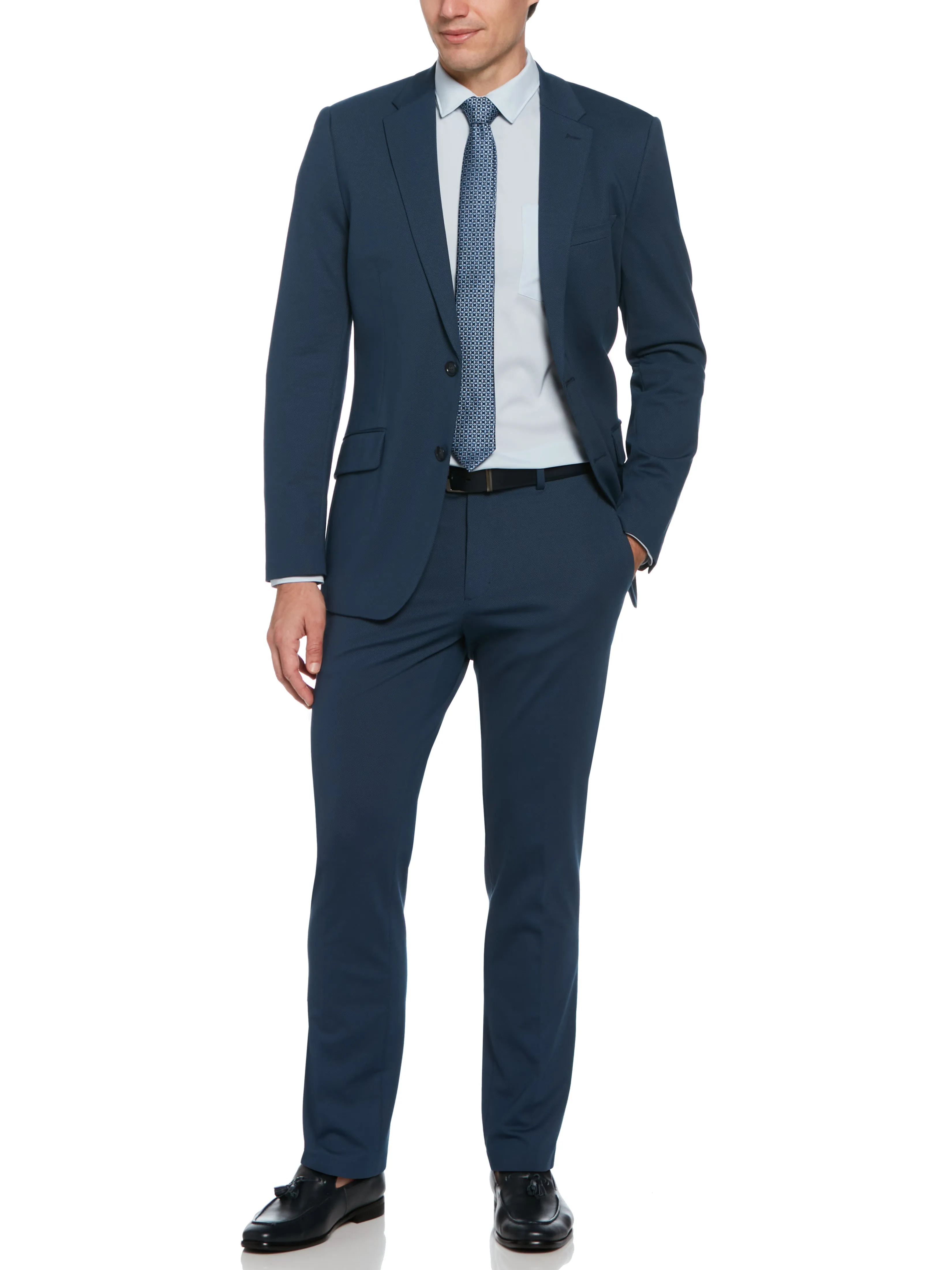 Slim Fit Pindot Stretch Knit Suit Jacket sold by Perry Ellis