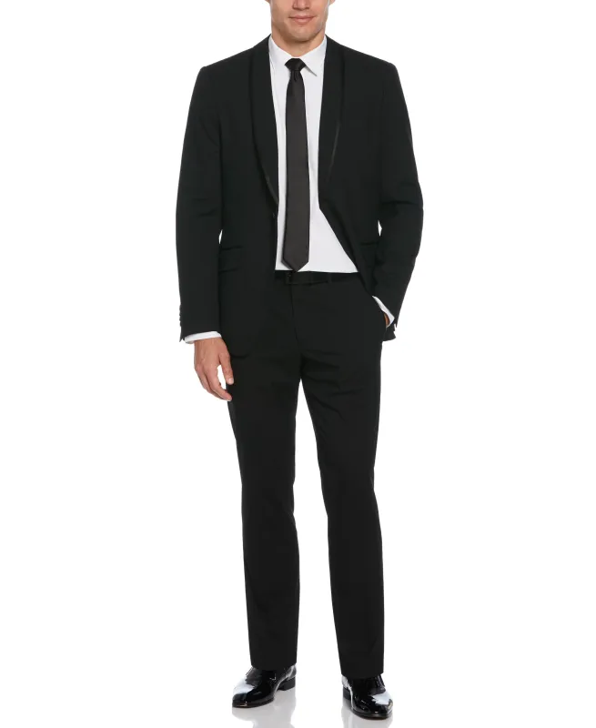 Slim Fit Black Stretch Tuxedo made by Perry Ellis