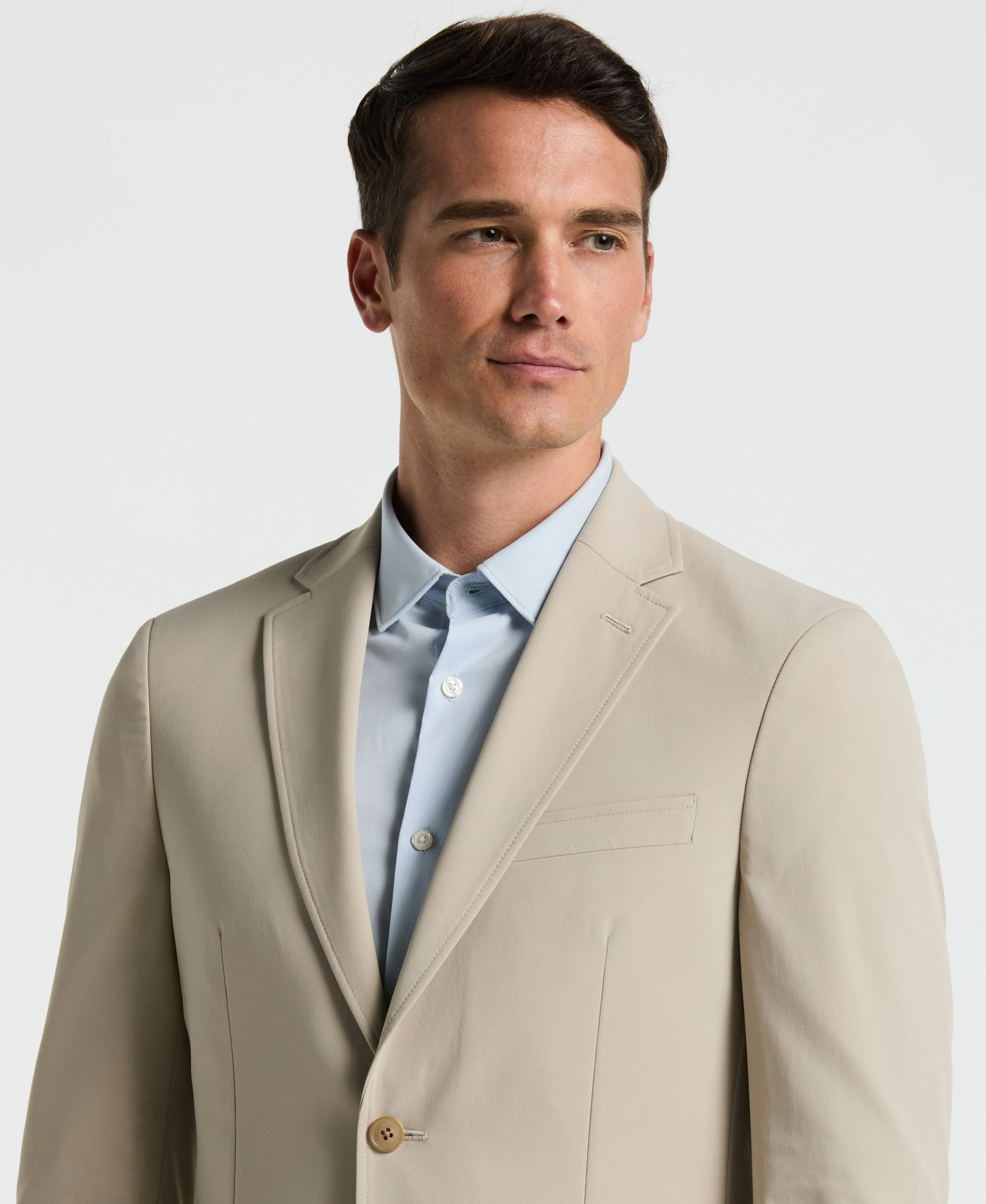 Slim Fit Khaki Tech 2.0 Suit sold by Perry Ellis product image thumbnail 4