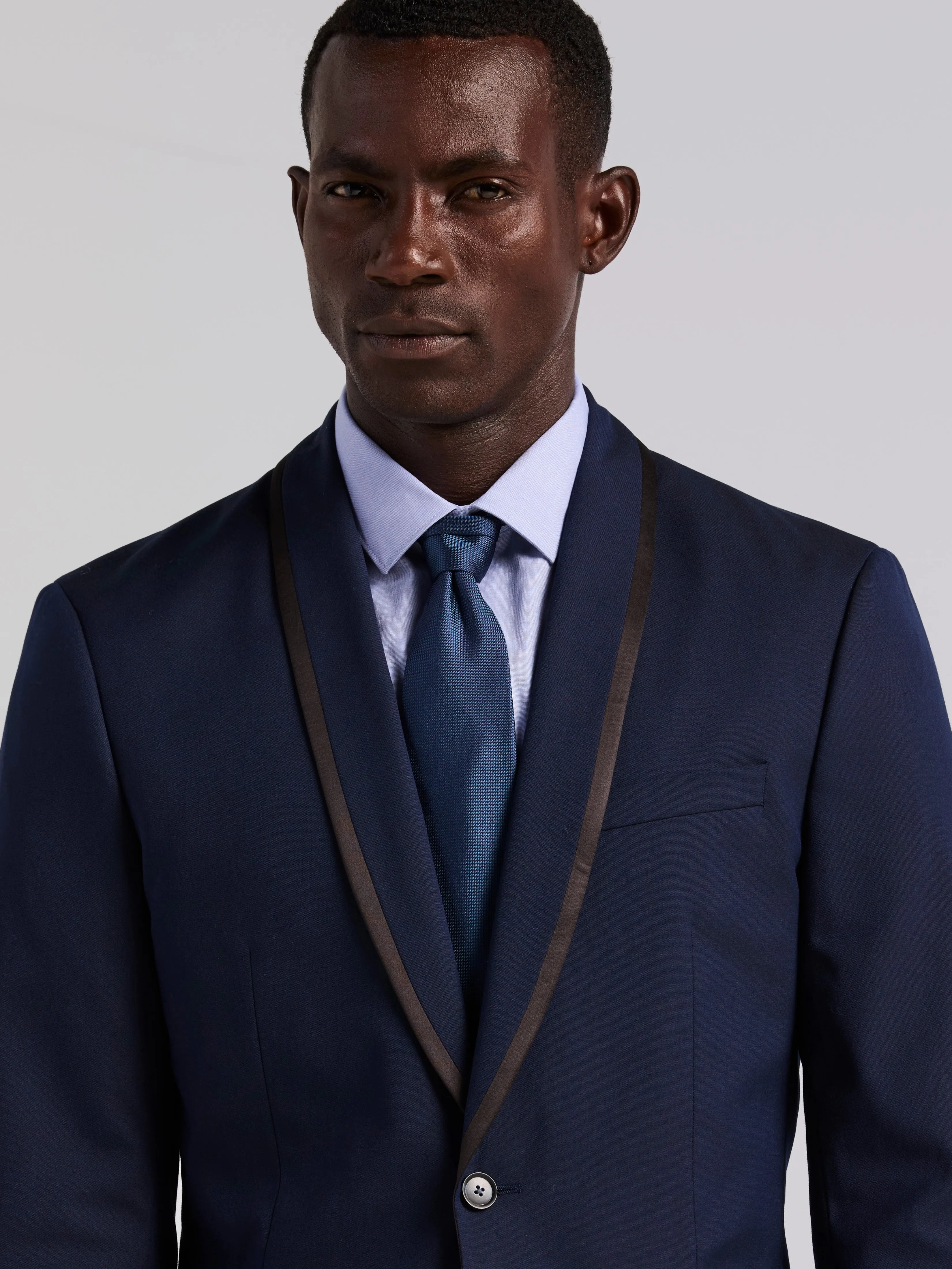 Slim Fit Stretch Dark Sapphire Tuxedo Suit sold by Perry Ellis product image thumbnail 5