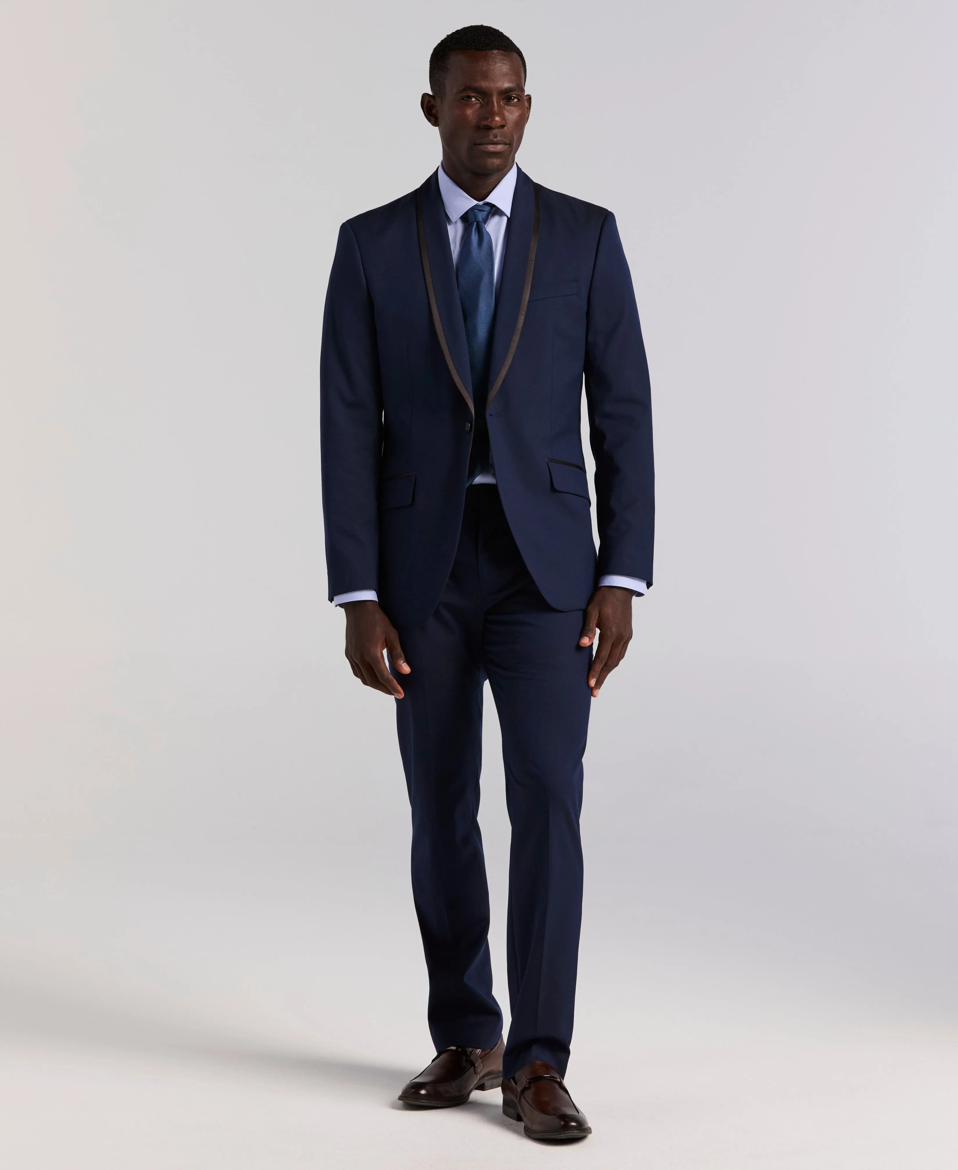 Slim Fit Stretch Dark Sapphire Tuxedo Suit sold by Perry Ellis product image thumbnail 2