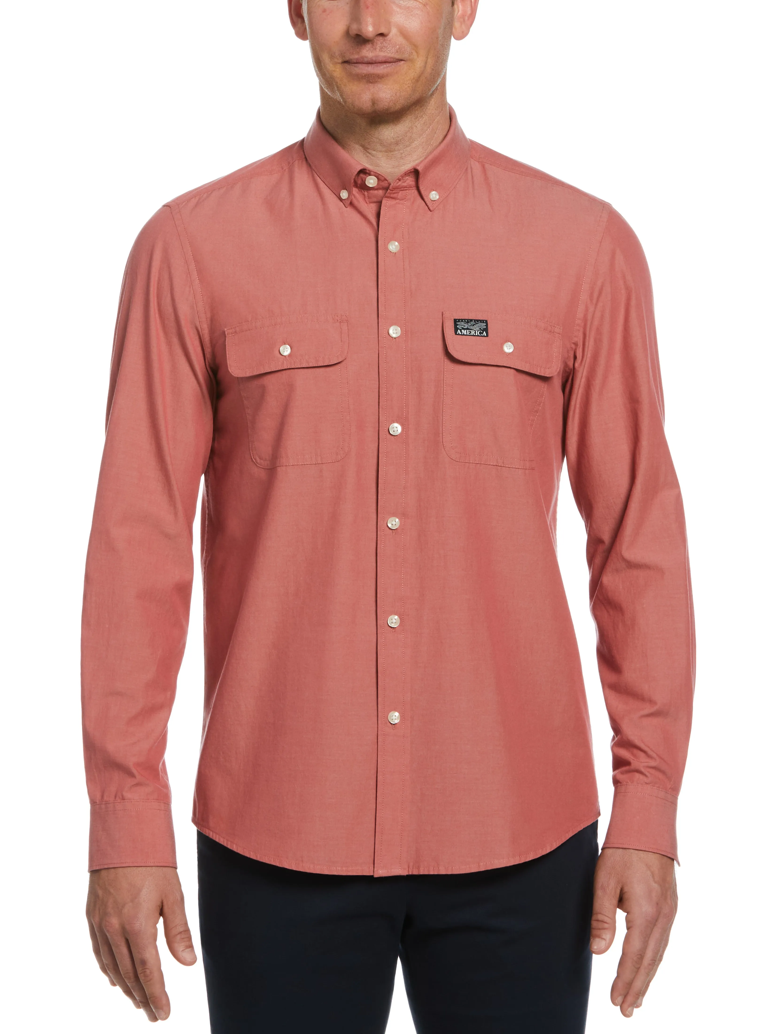 Cotton Washed Oxford Shirt sold by Perry Ellis product image thumbnail 5