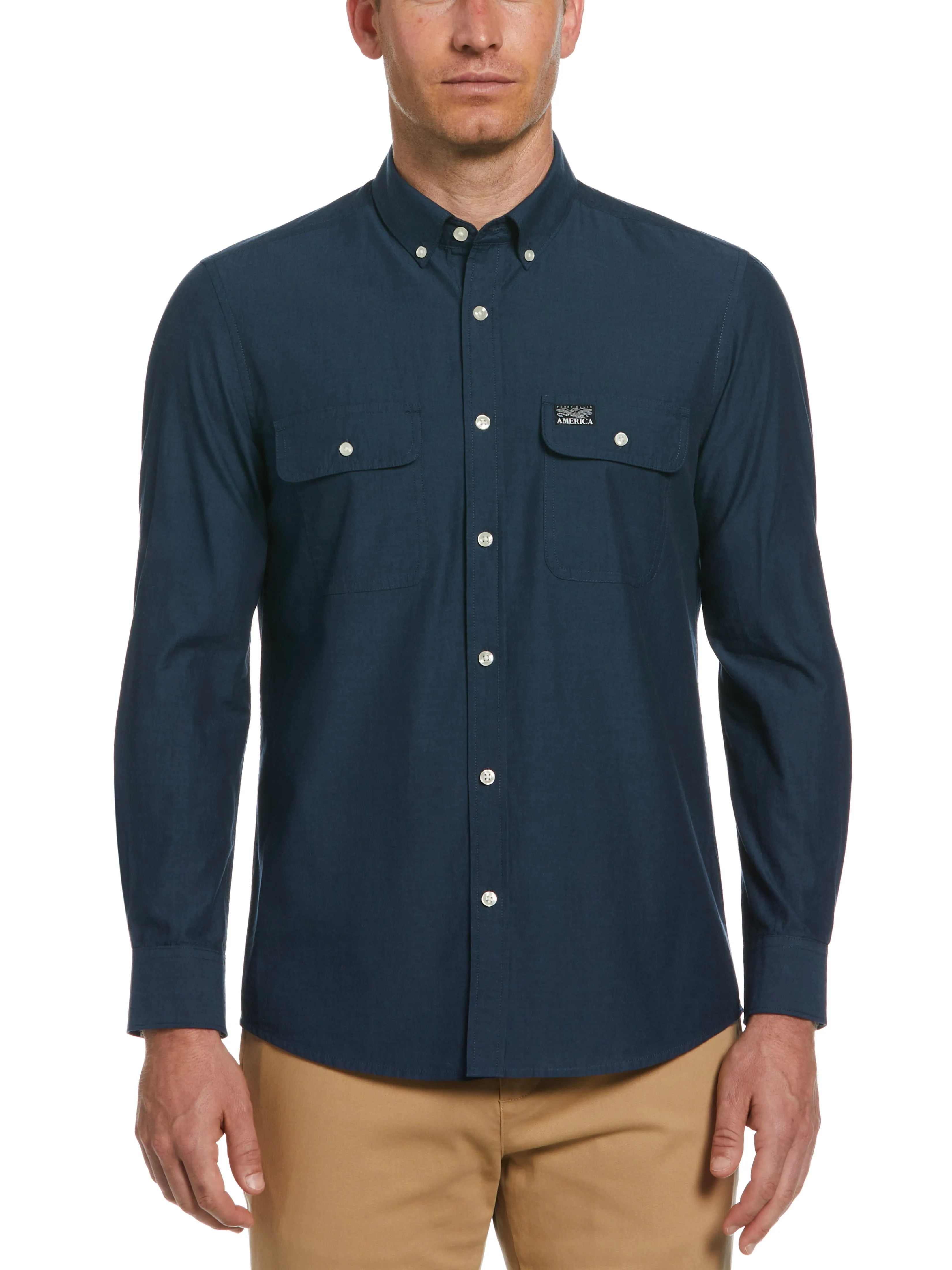 Cotton Washed Oxford Shirt sold by Perry Ellis product image thumbnail 2