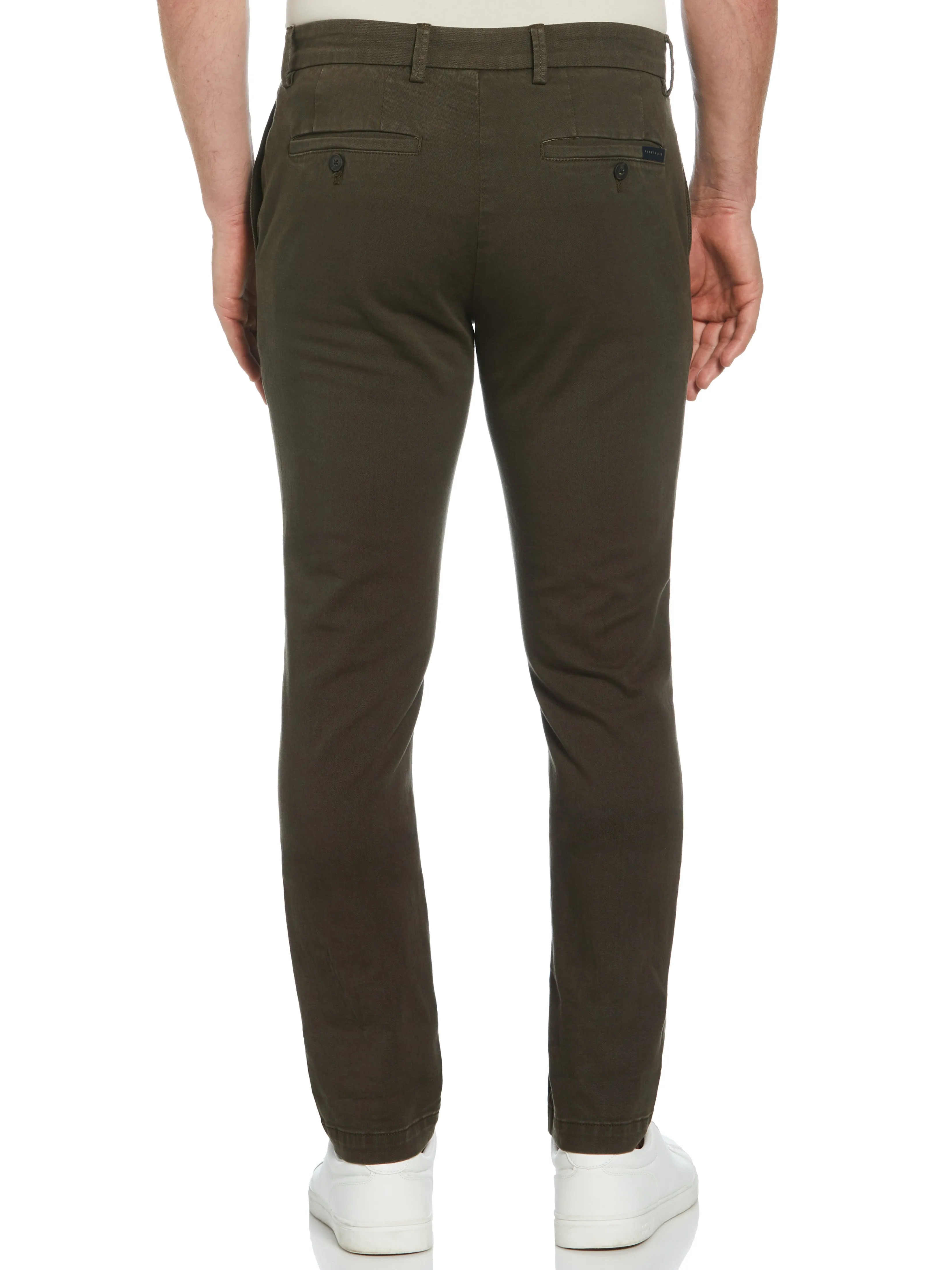 Slim Fit Dyed Solid Twill Chino Pant sold by Perry Ellis product image thumbnail 5