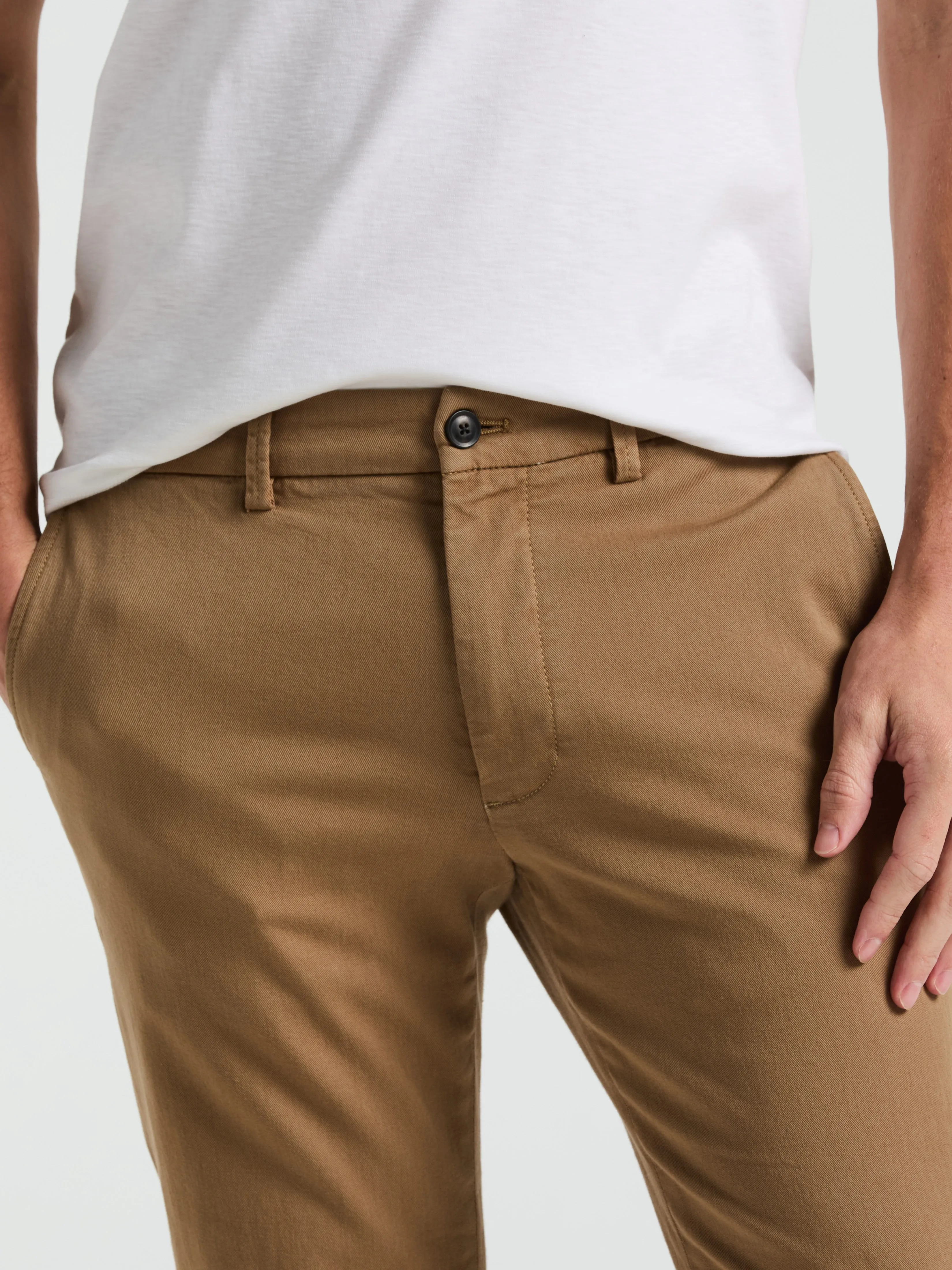 Slim Fit Dyed Solid Twill Chino Pant sold by Perry Ellis product image thumbnail 3