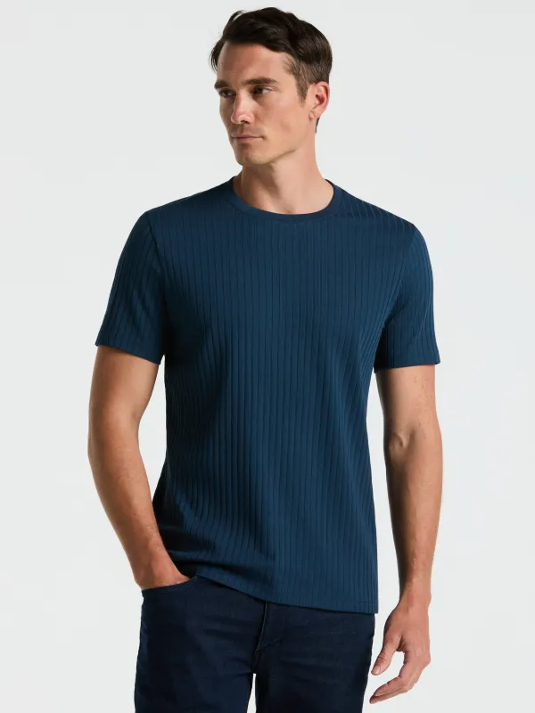 Ribbed Crew Neck Tee sold by Perry Ellis