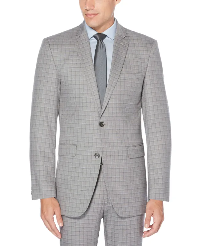 2 Piece Silver Check Suit sold by Perry Ellis