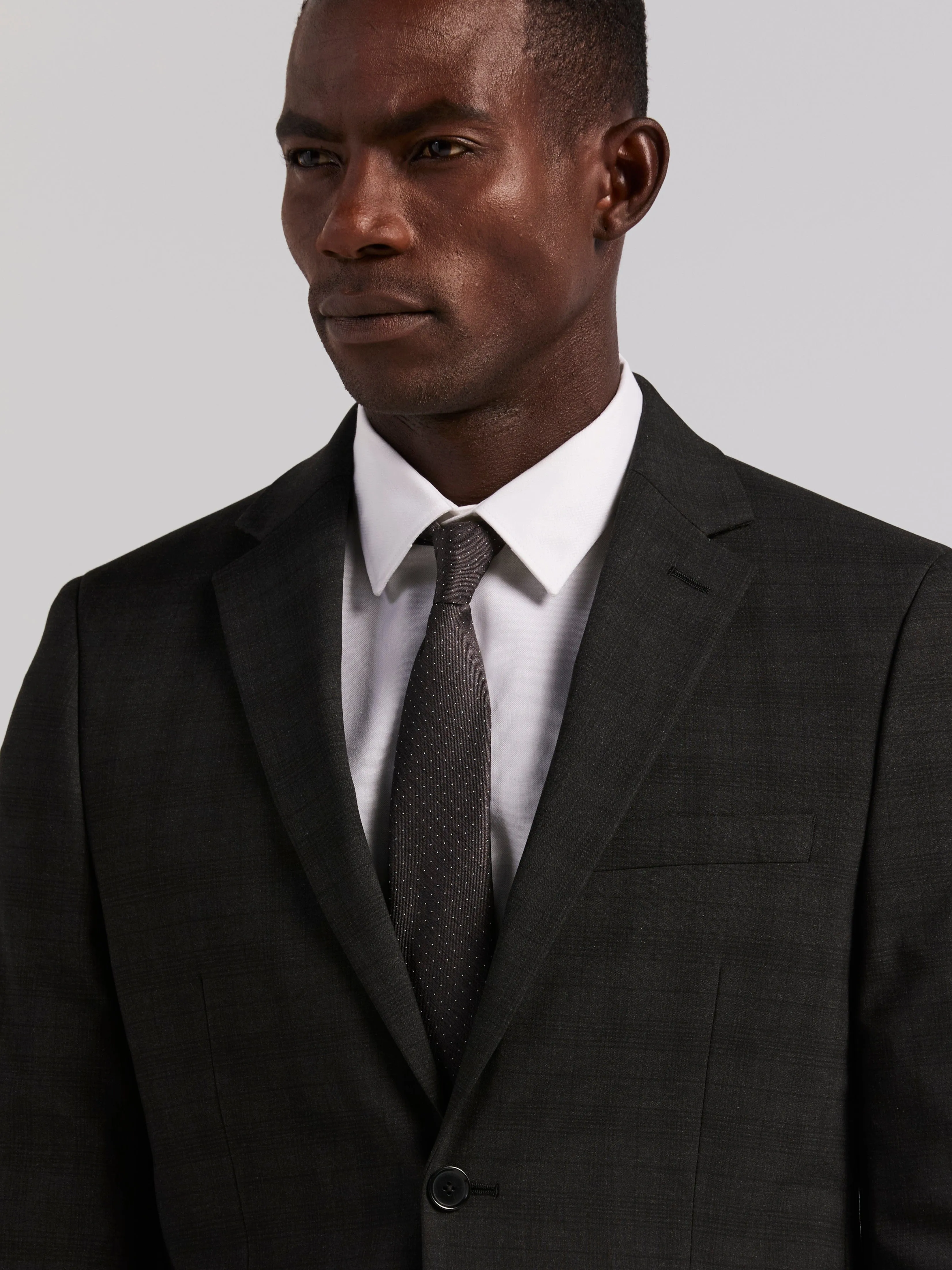 Skinny Fit Charcoal Plaid Suit sold by Perry Ellis product image thumbnail 3