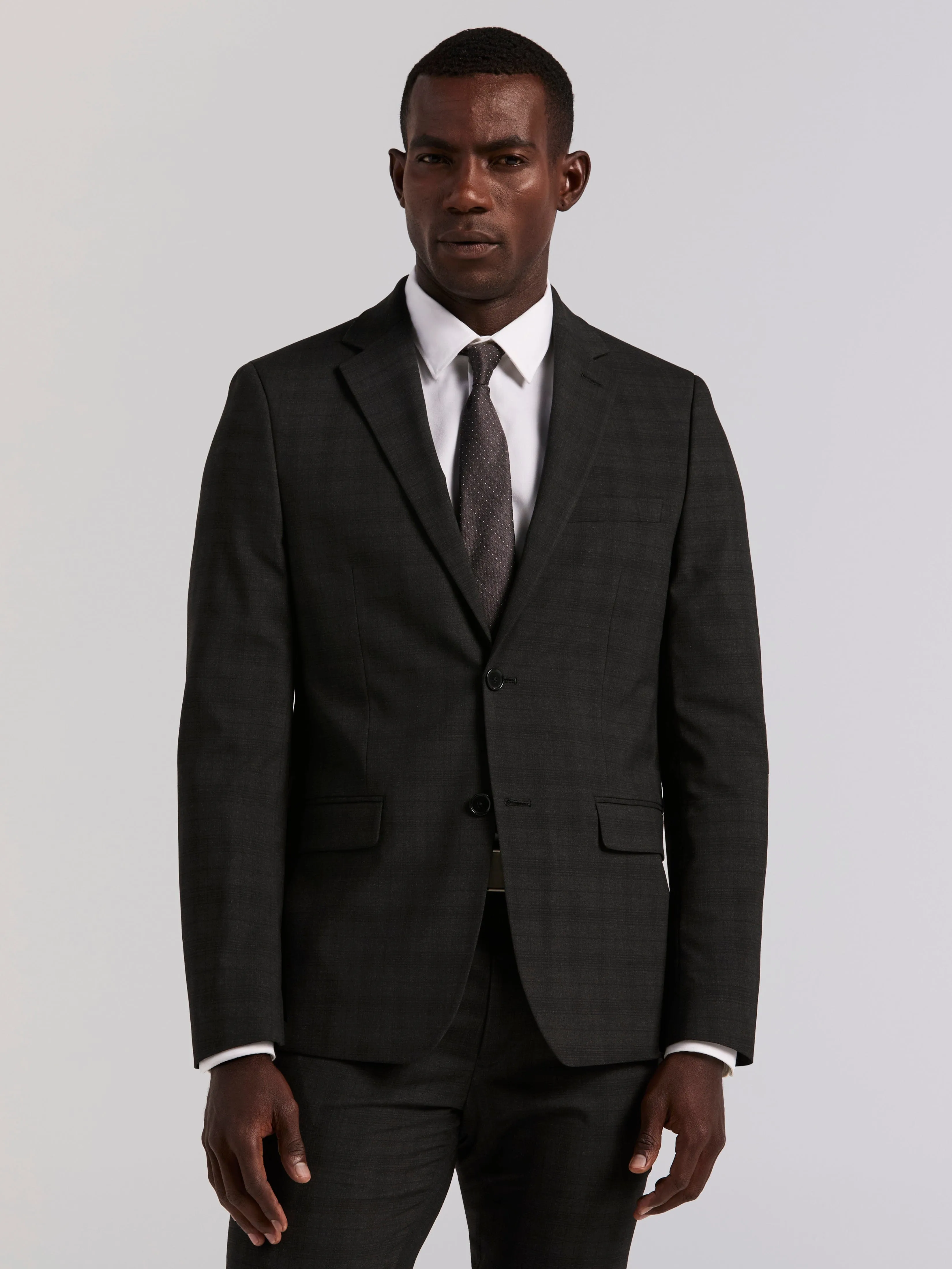 Skinny Fit Charcoal Plaid Suit sold by Perry Ellis product image thumbnail 4