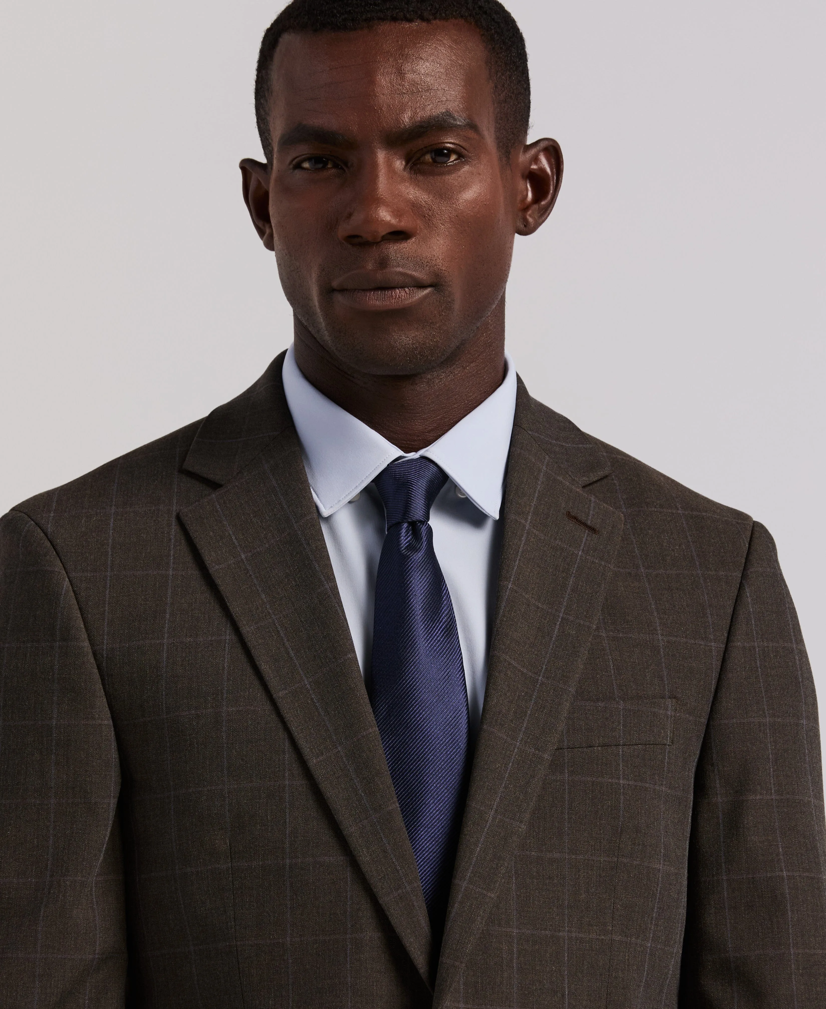 Slim Fit Brown Windowpane Suit sold by Perry Ellis product image thumbnail 5