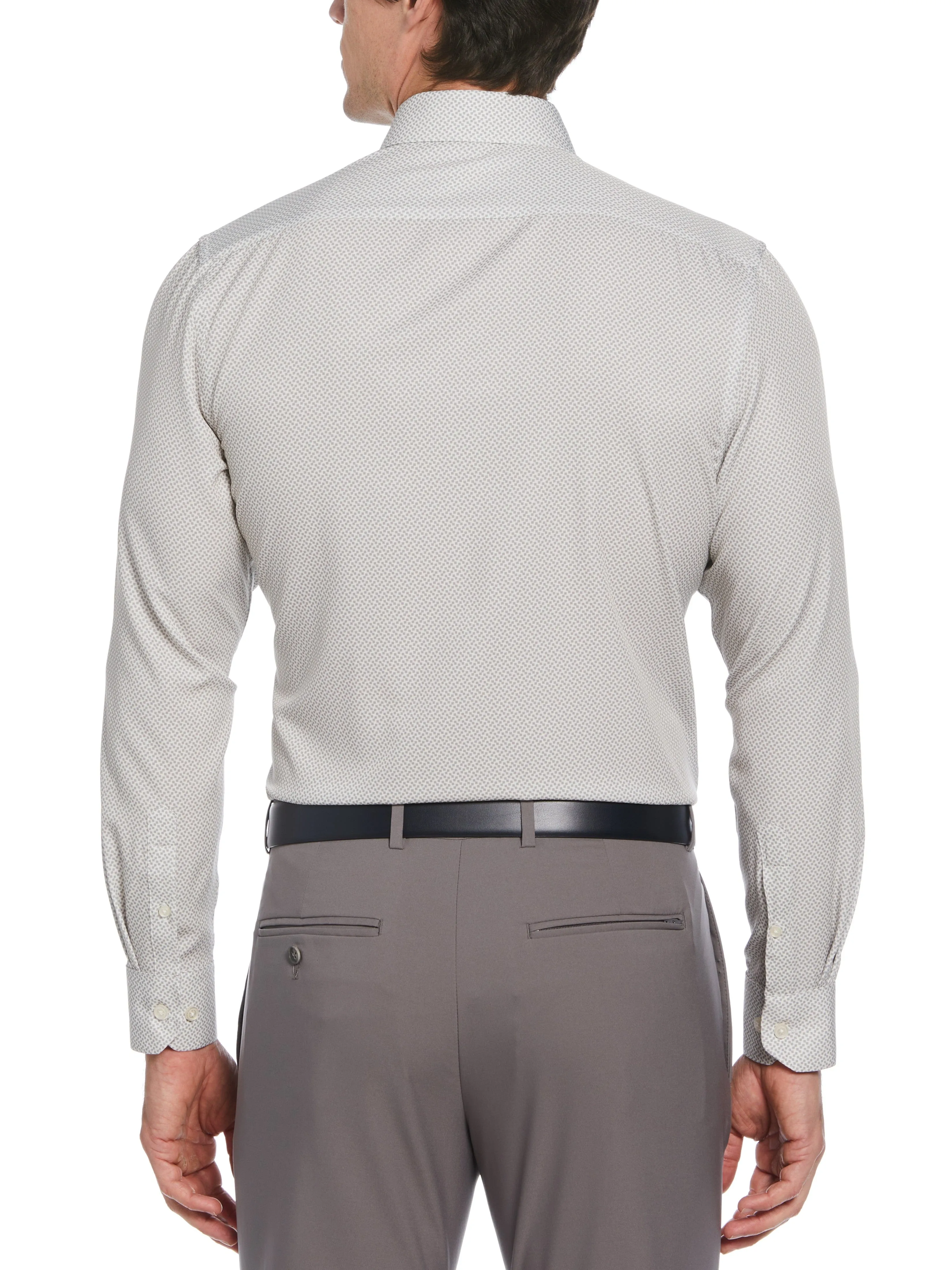 Slim Fit Total Stretch Square Microprint Dress Shirt sold by Perry Ellis product image thumbnail 2