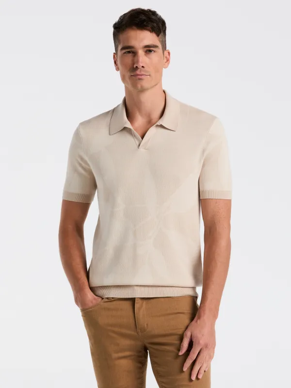 Leaf Open Polo Sweater sold by Perry Ellis