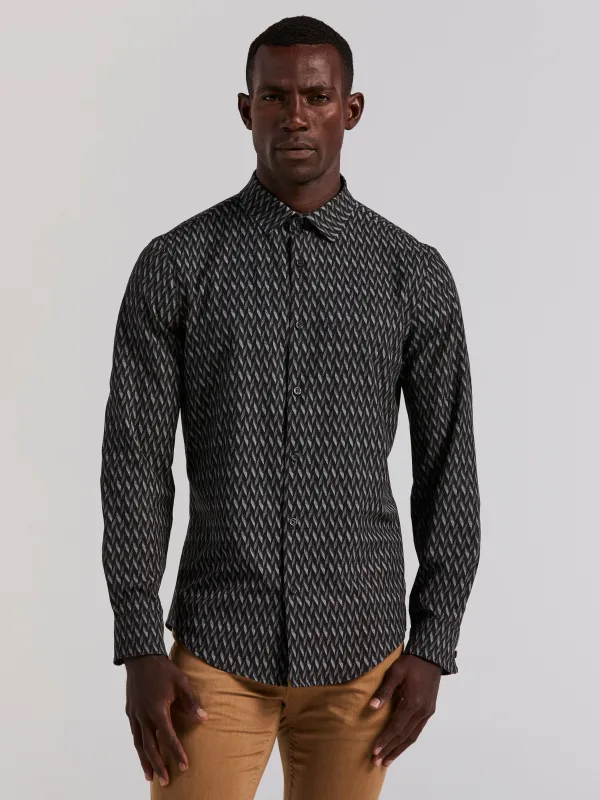 Slim Fit Geo Print Shirt sold by Perry Ellis