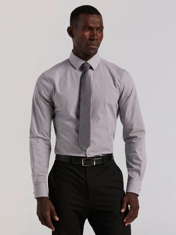 Slim Fit Gingham Cotton Dress Shirt sold by Perry Ellis