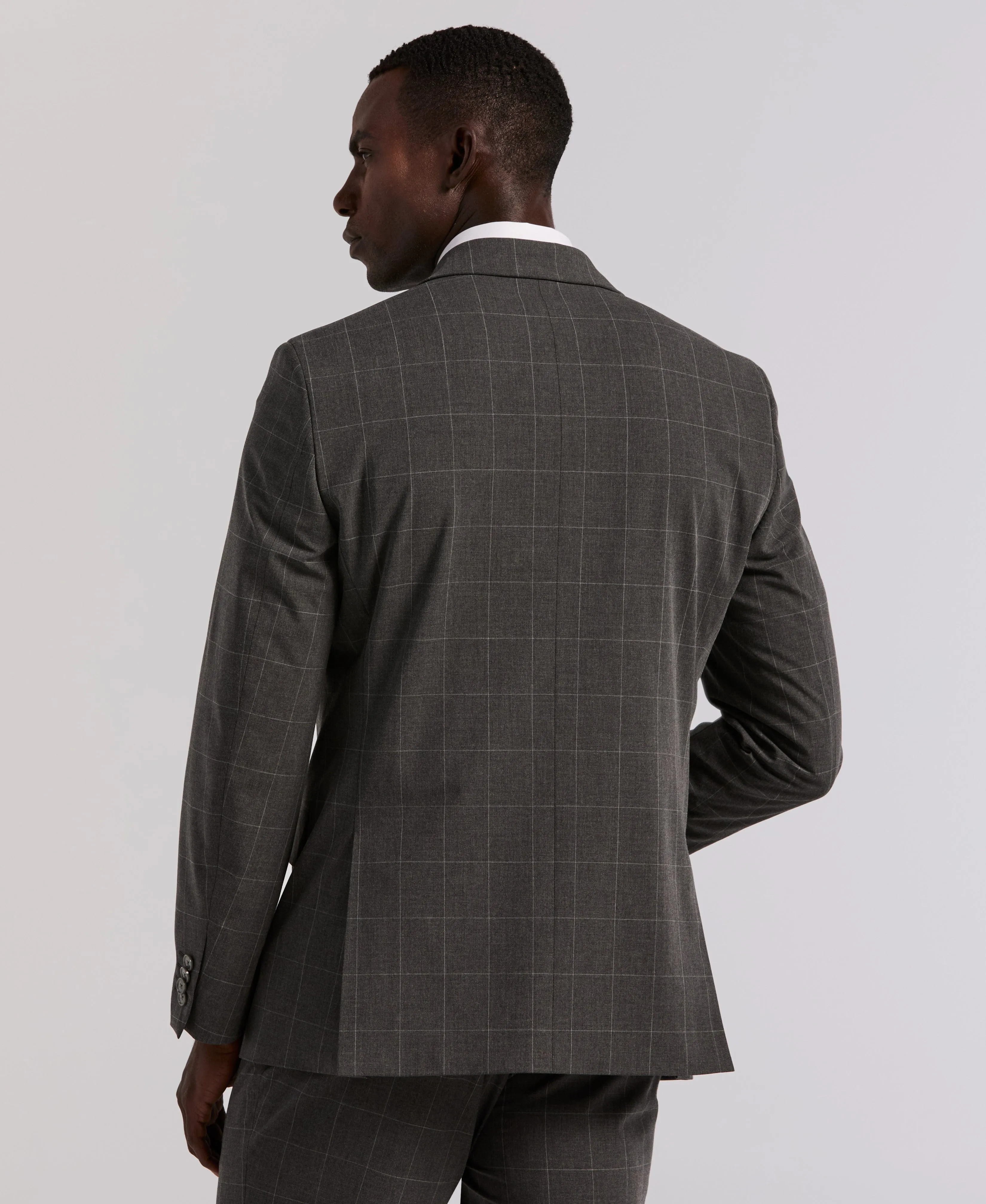 Slim Fit Windowpane Suit sold by Perry Ellis product image thumbnail 5