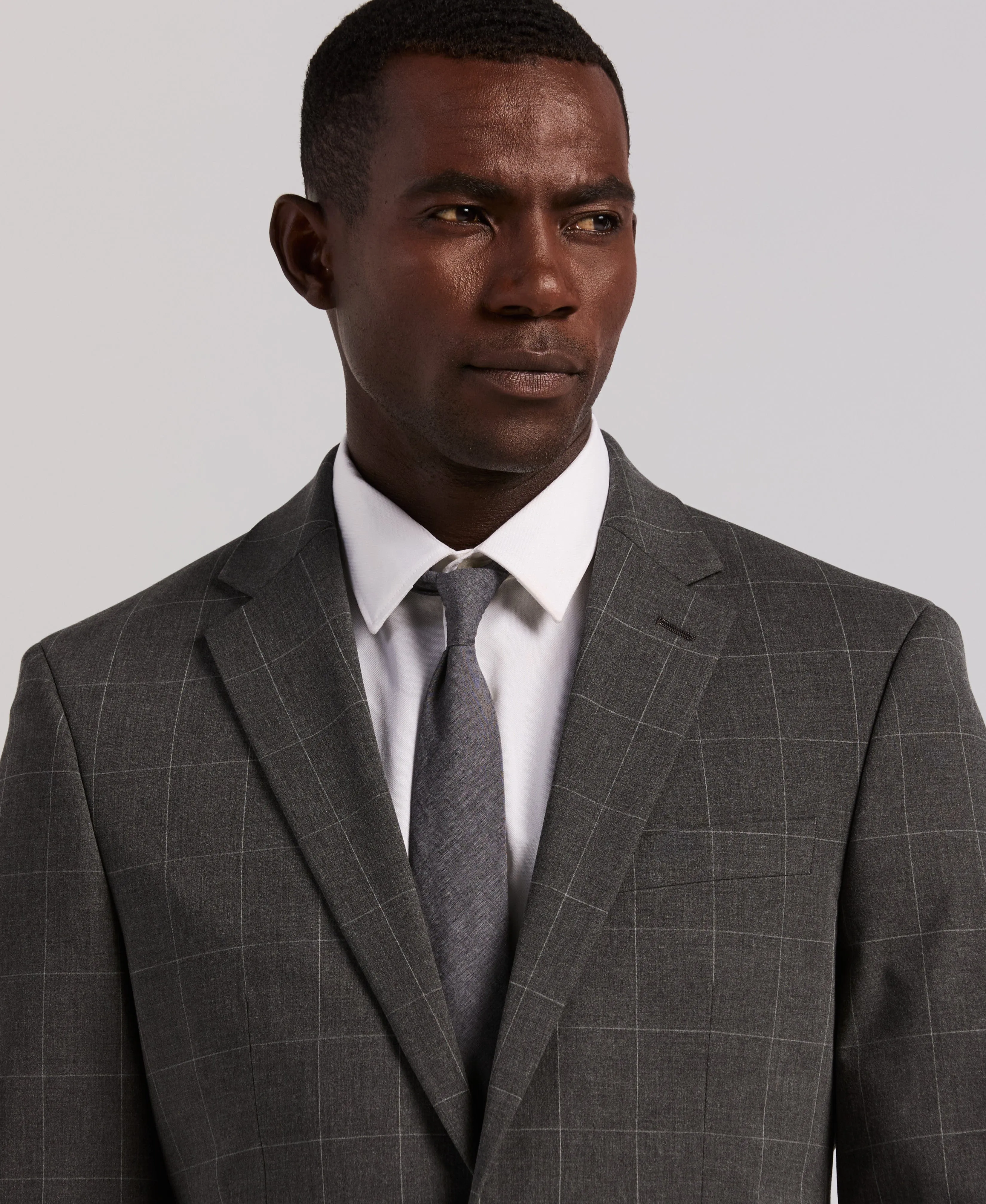 Slim Fit Windowpane Suit sold by Perry Ellis product image thumbnail 4