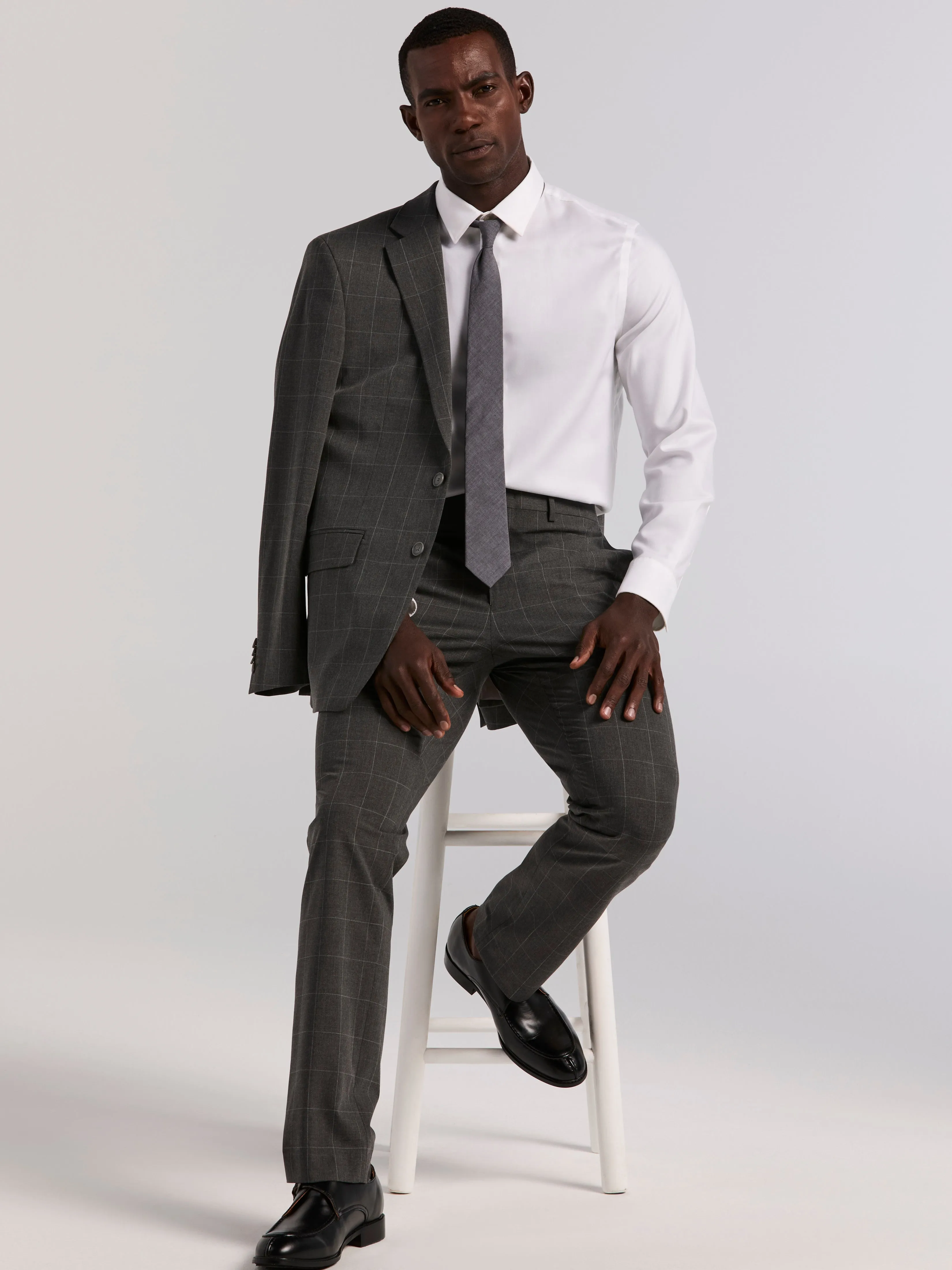 Slim Fit Windowpane Suit Pant sold by Perry Ellis product image thumbnail 4
