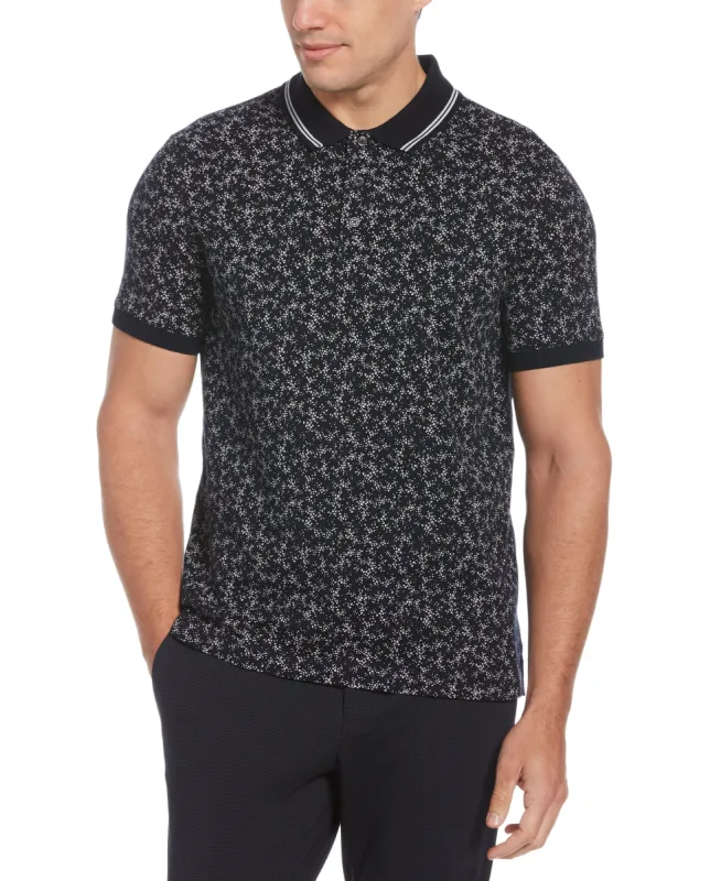 Big & Tall Pima Cotton Blend Ditsy Floral Print Polo sold by Perry Ellis