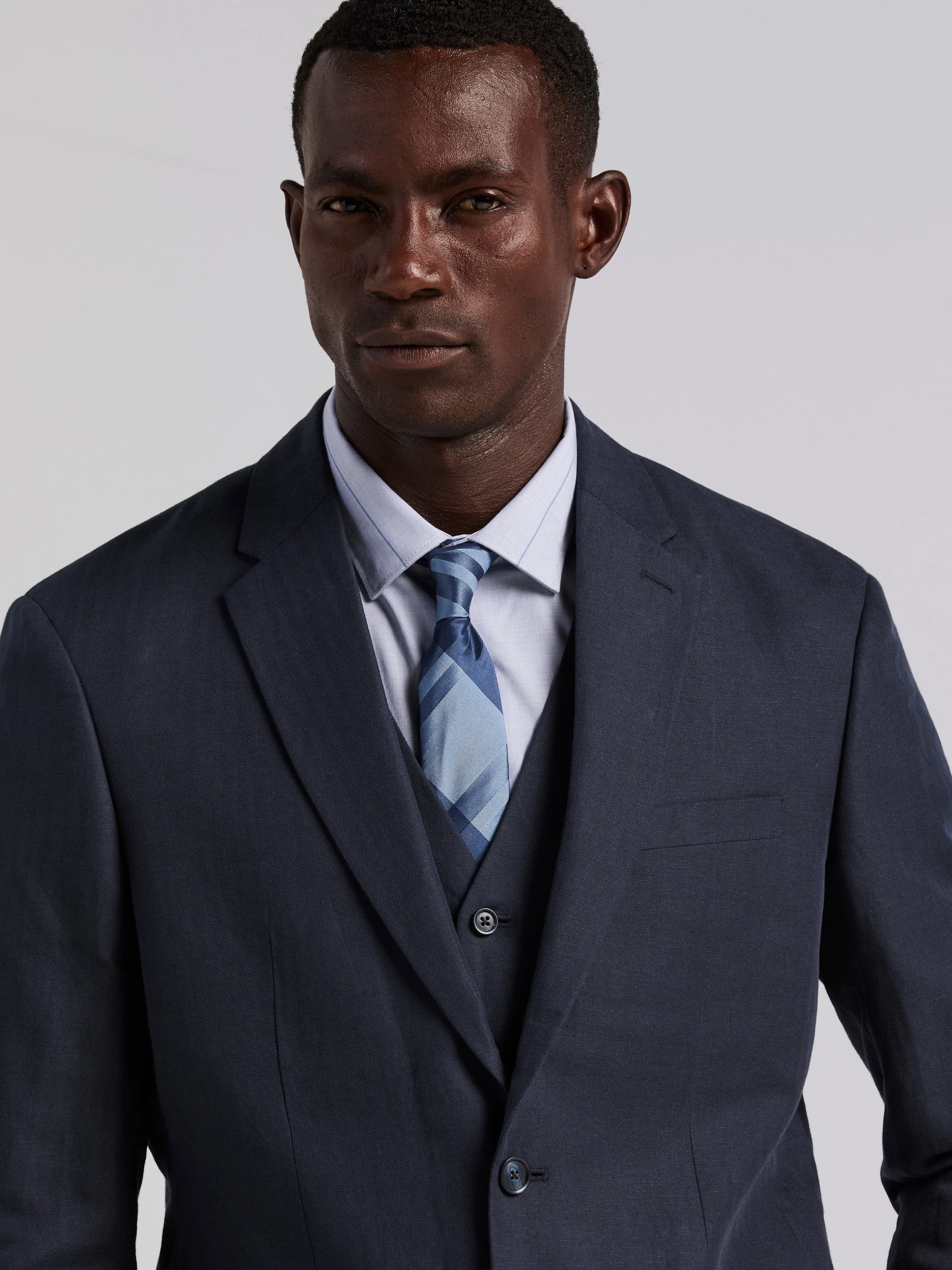 Linen Blend Herringbone Suit sold by Perry Ellis product image thumbnail 3