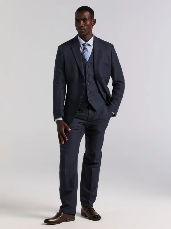 Linen Blend Herringbone Suit sold by Perry Ellis
