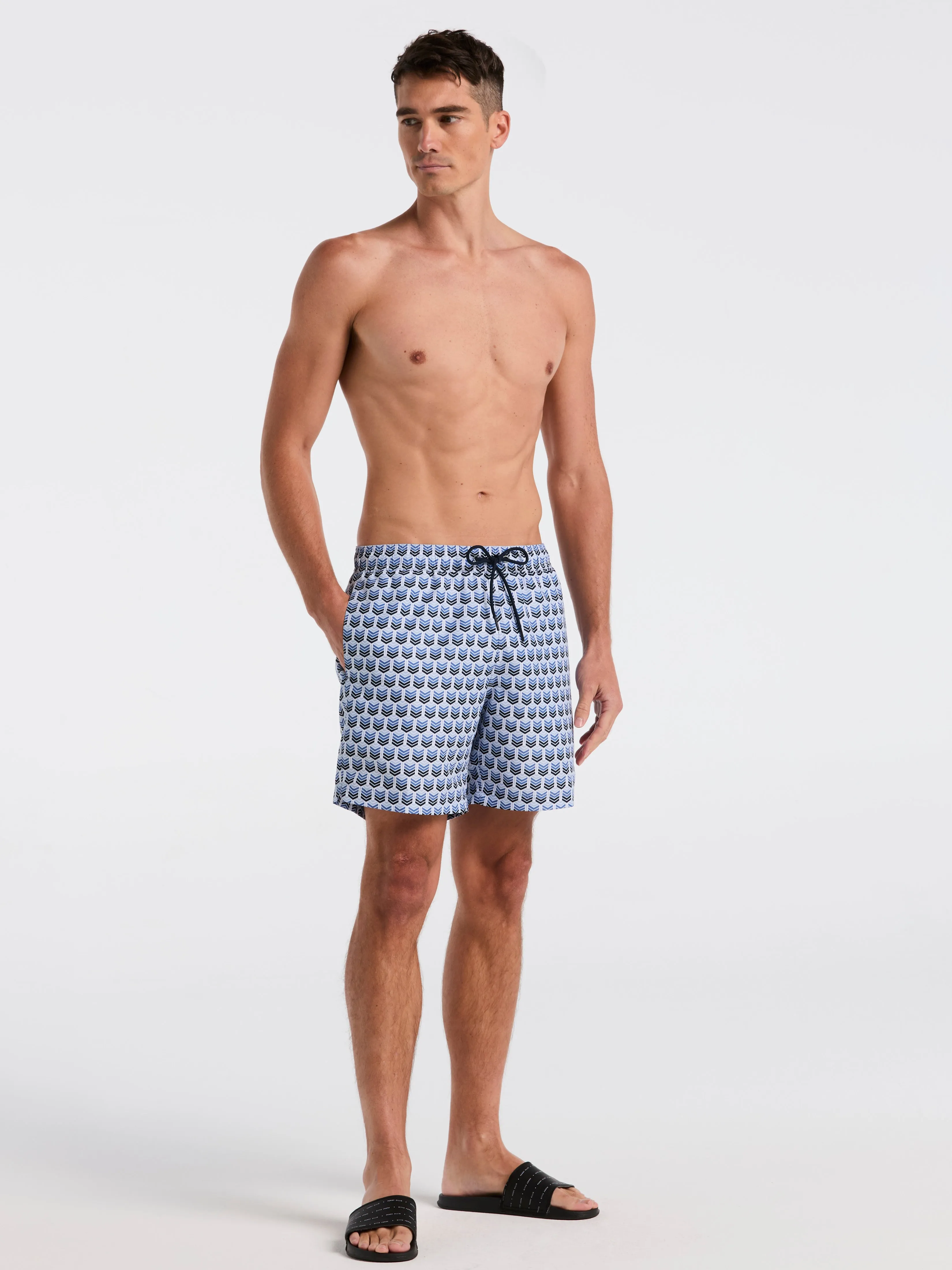 Chevron Print Swim Trunk sold by Perry Ellis