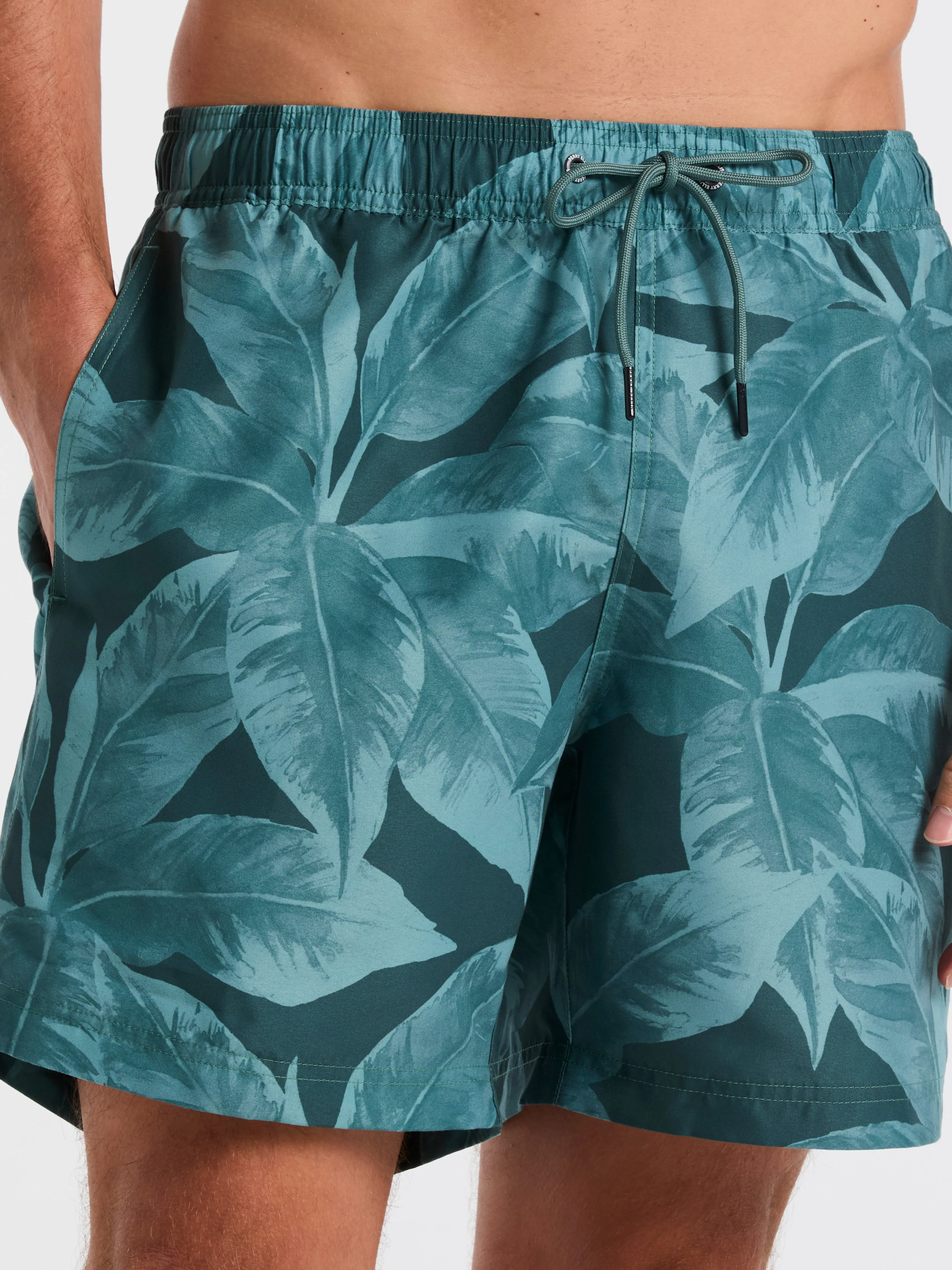 Tropical Plant Print Swim Trunk sold by Perry Ellis product image thumbnail 2