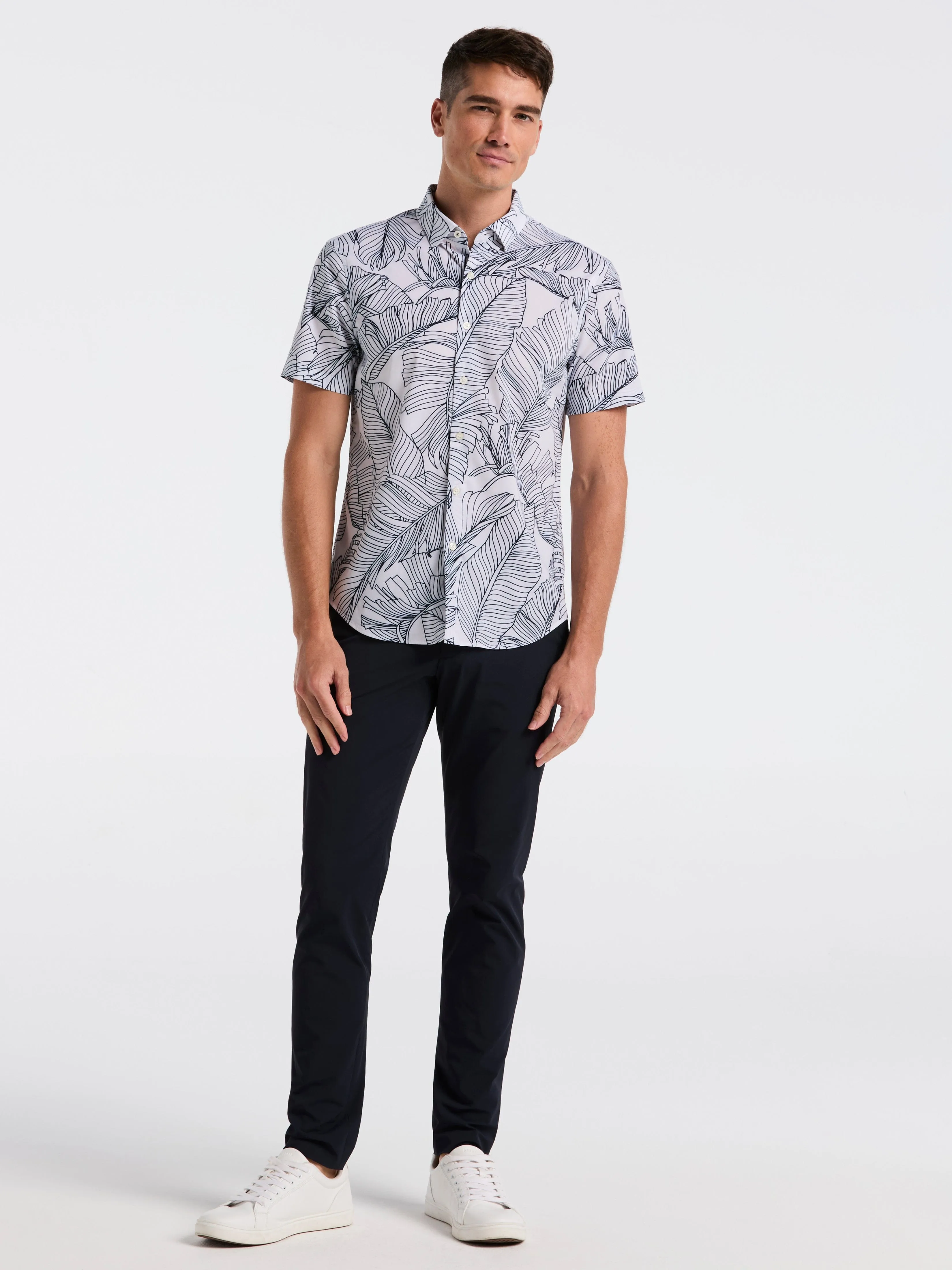 Slim Fit Botanical Print Shirt sold by Perry Ellis product image thumbnail 4
