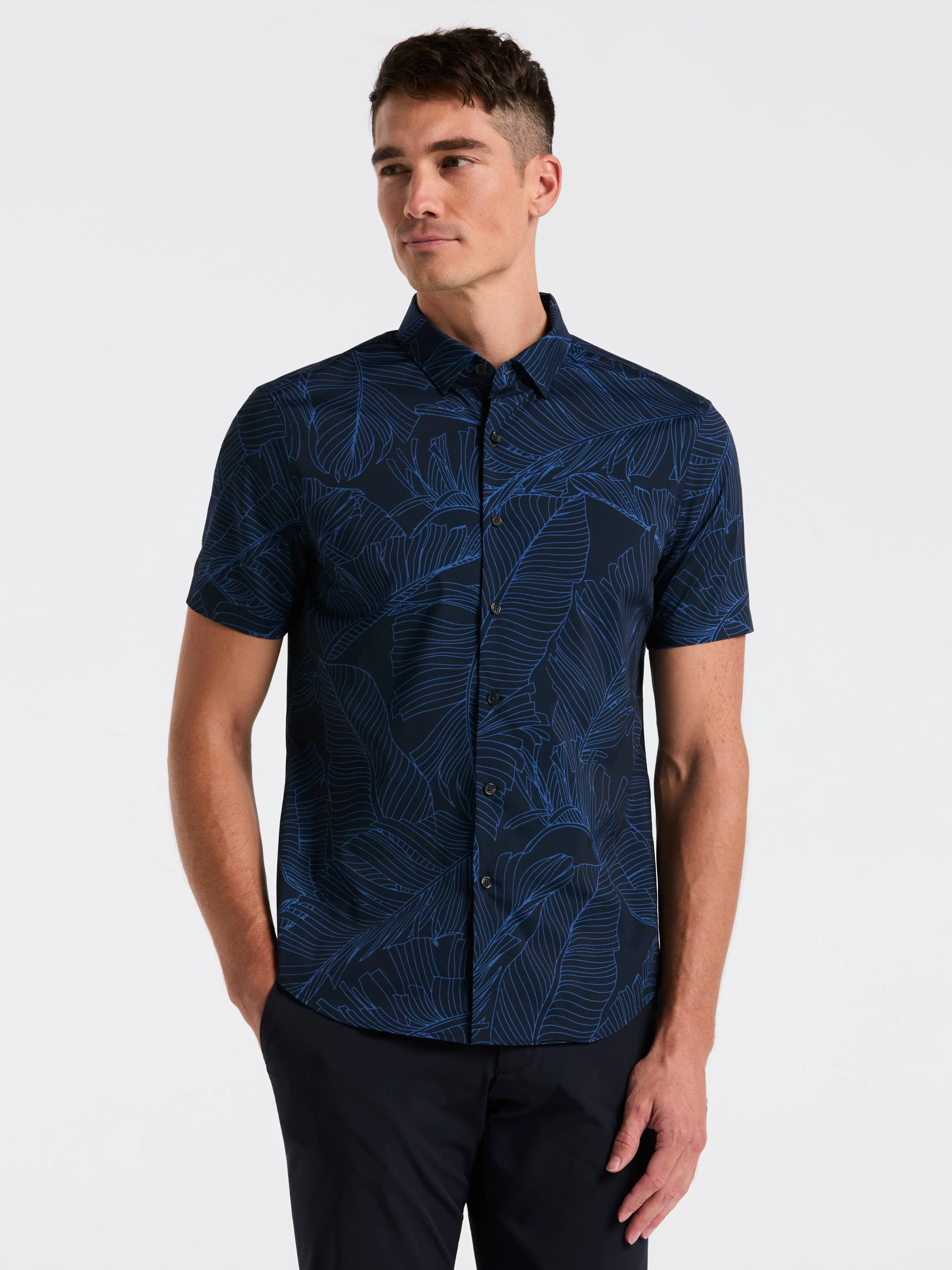 Slim Fit Botanical Print Shirt sold by Perry Ellis product image thumbnail 5