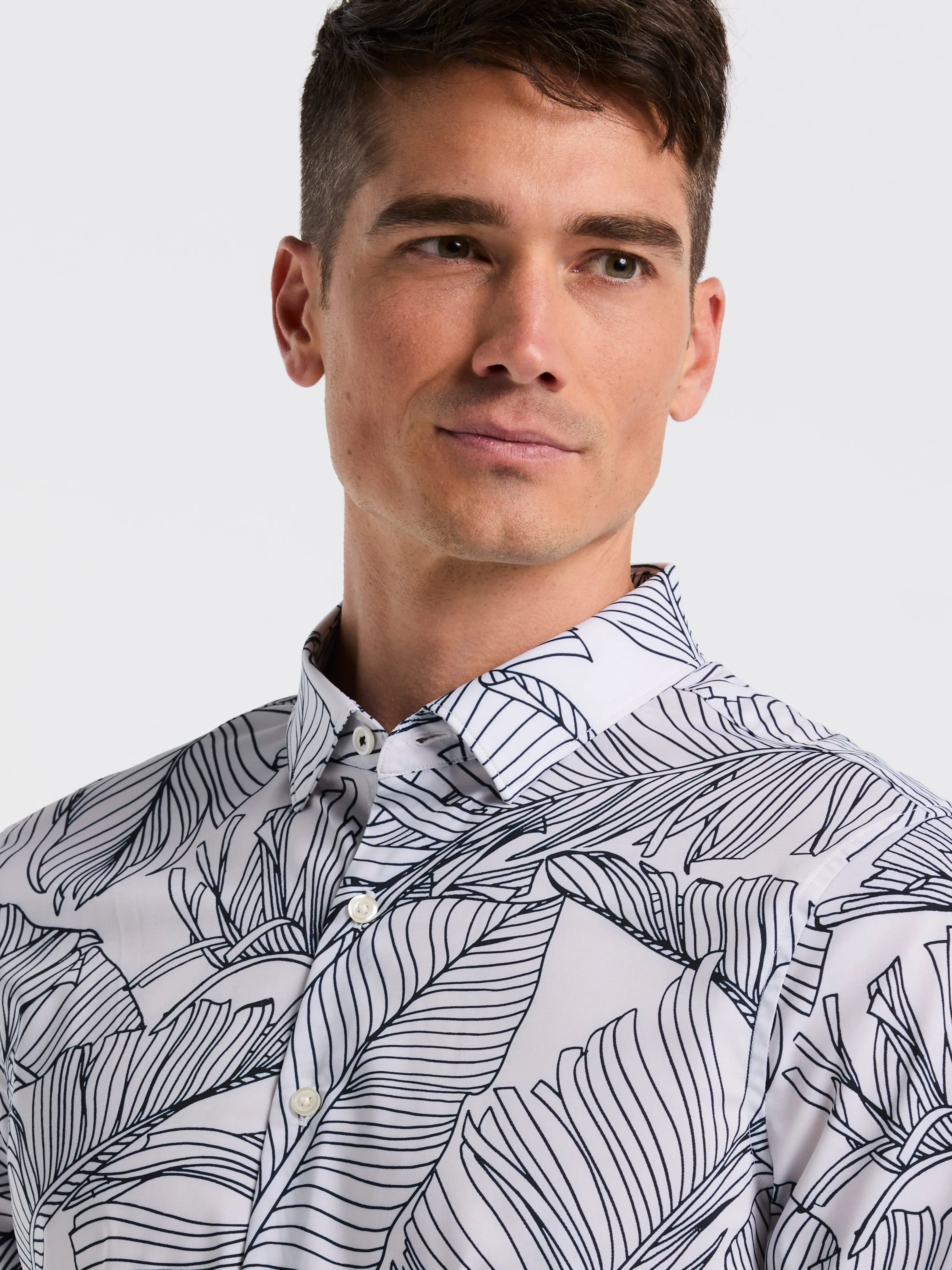 Slim Fit Botanical Print Shirt sold by Perry Ellis product image thumbnail 2