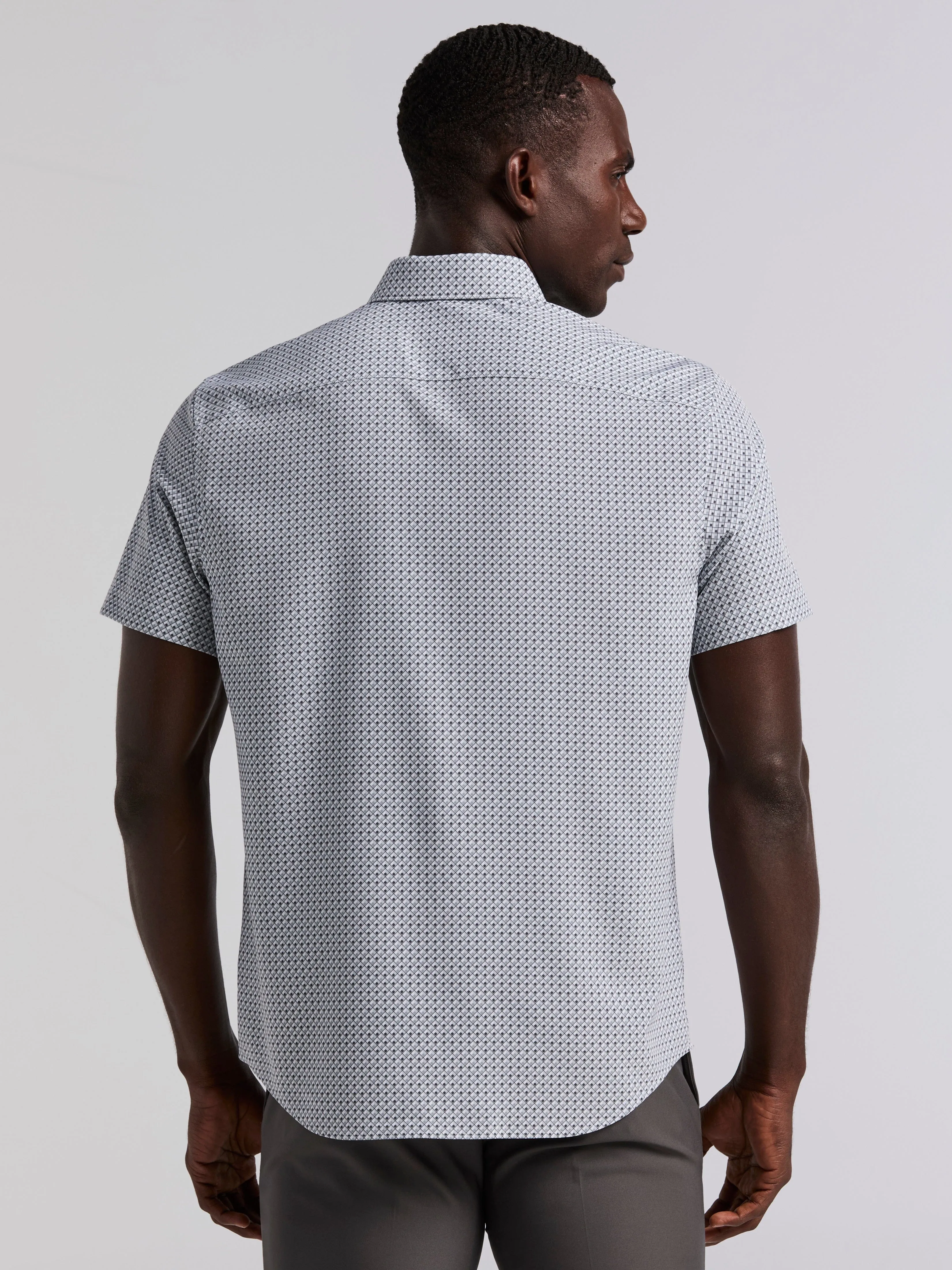Slim Fit Cube Geometric Print Shirt sold by Perry Ellis product image thumbnail 3