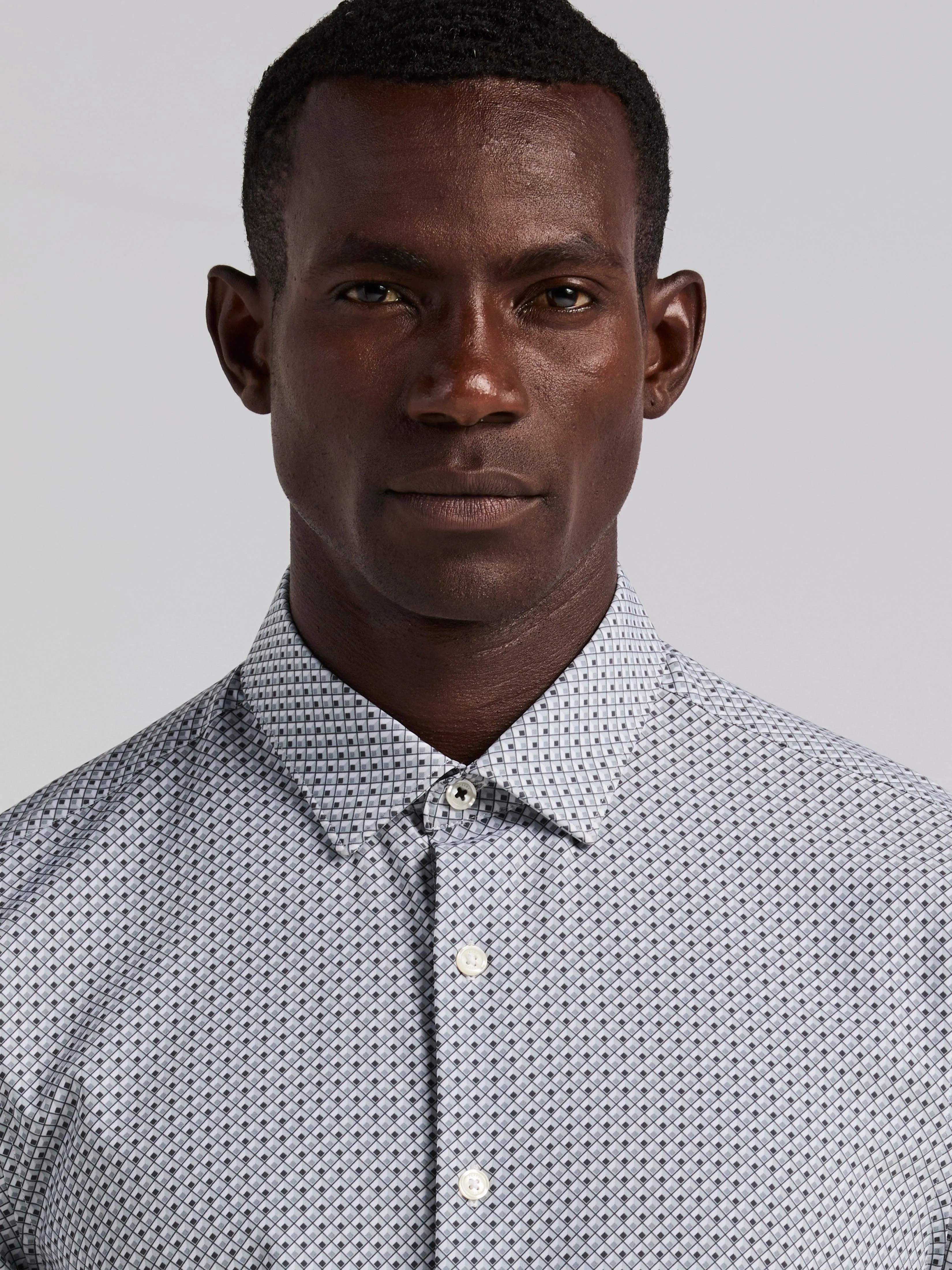 Slim Fit Cube Geometric Print Shirt sold by Perry Ellis product image thumbnail 2