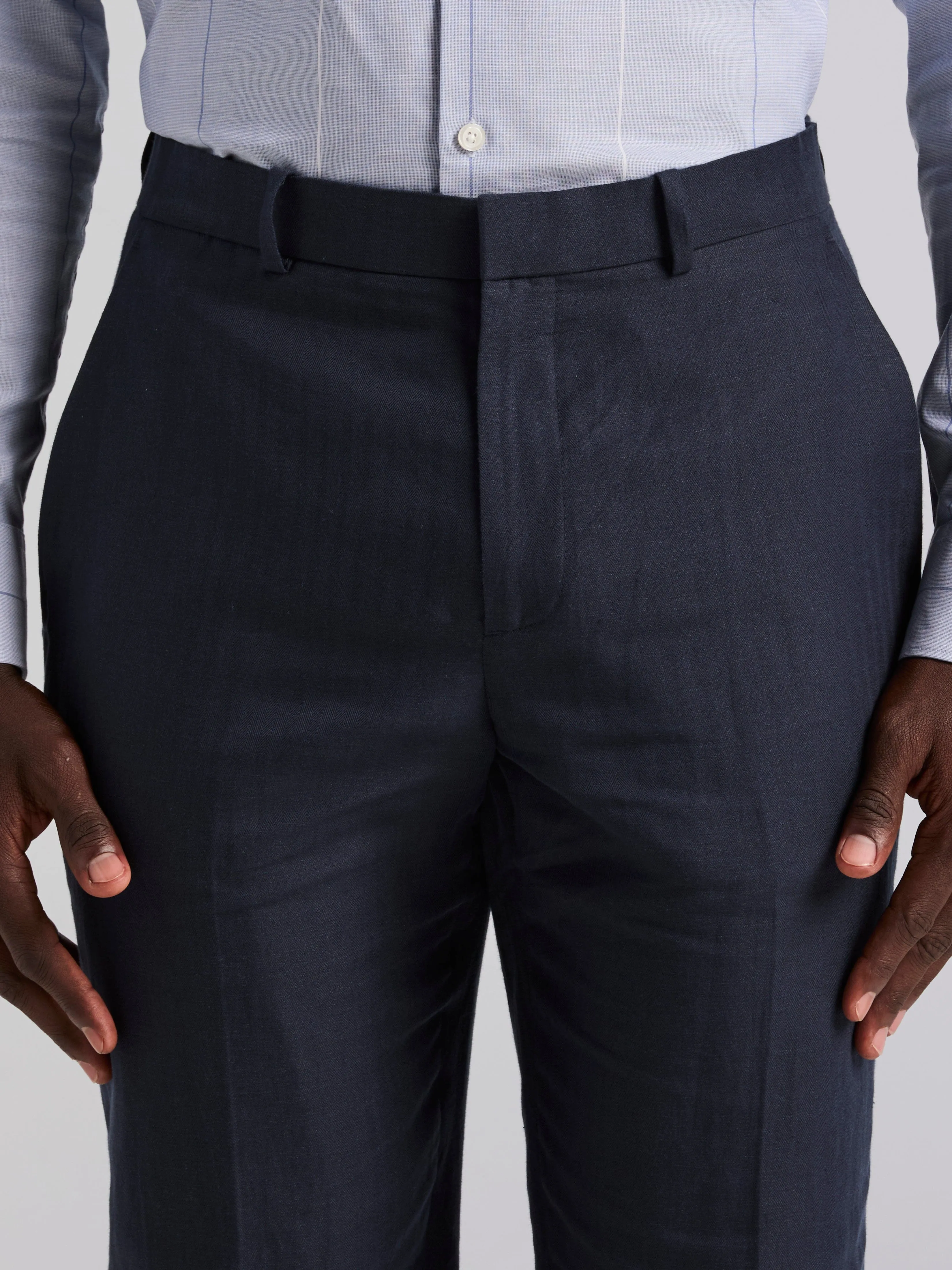 Linen Blend Herringbone Suit Pant sold by Perry Ellis product image thumbnail 2