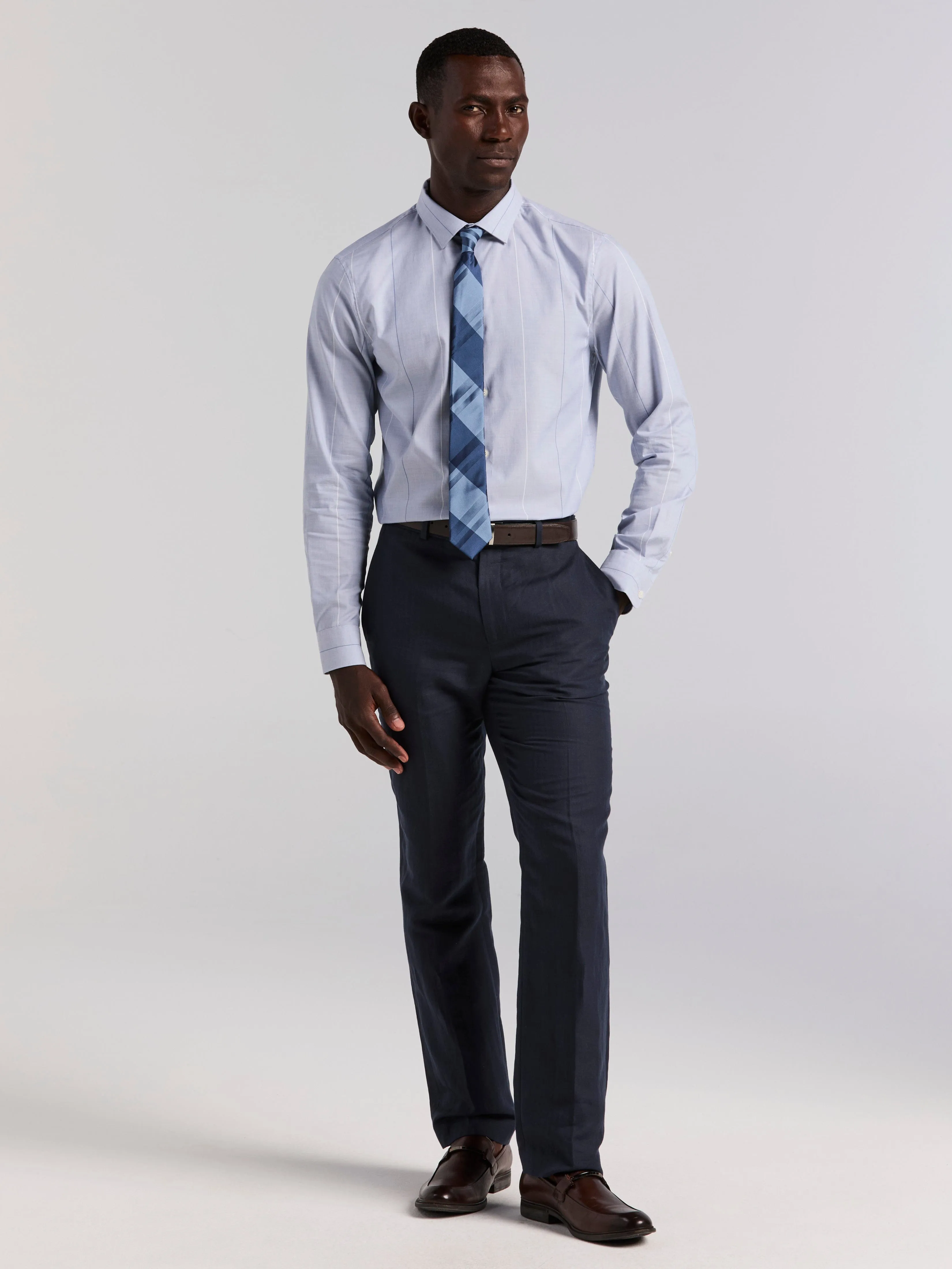 Linen Blend Herringbone Suit Pant sold by Perry Ellis product image thumbnail 5