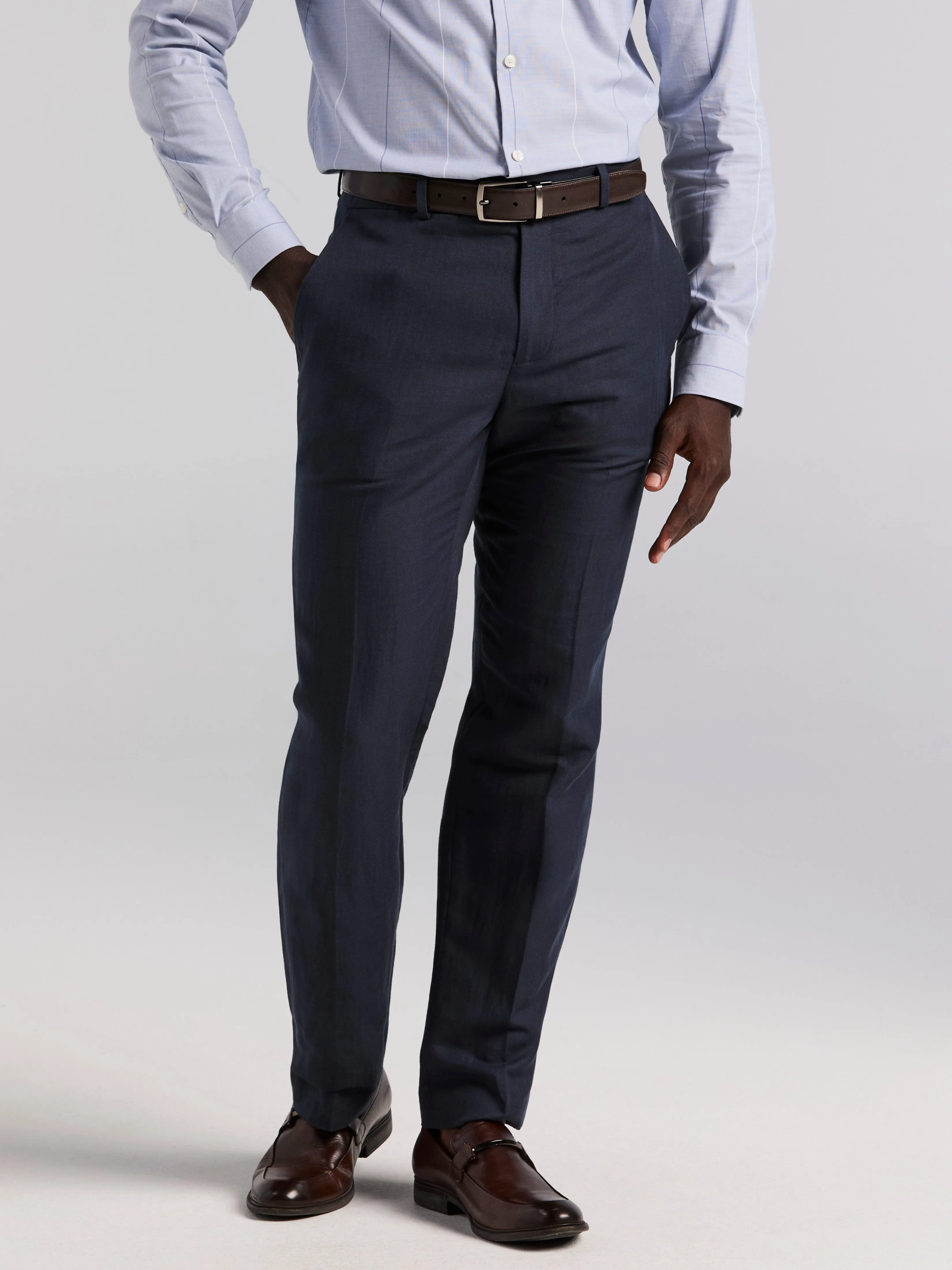 Linen Blend Herringbone Suit Pant sold by Perry Ellis