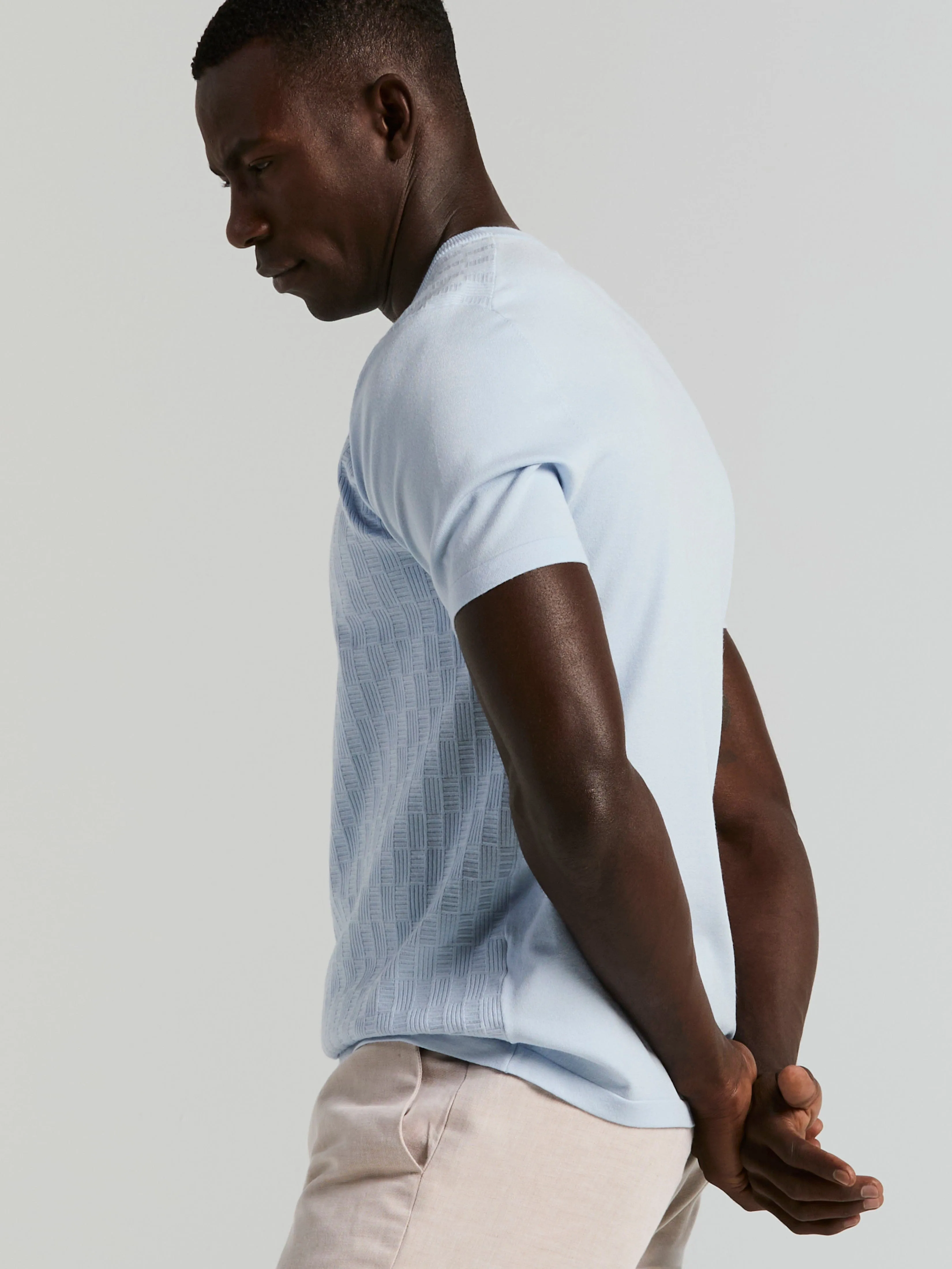 Geometric Textured Sweater Tee sold by Perry Ellis product image thumbnail 3