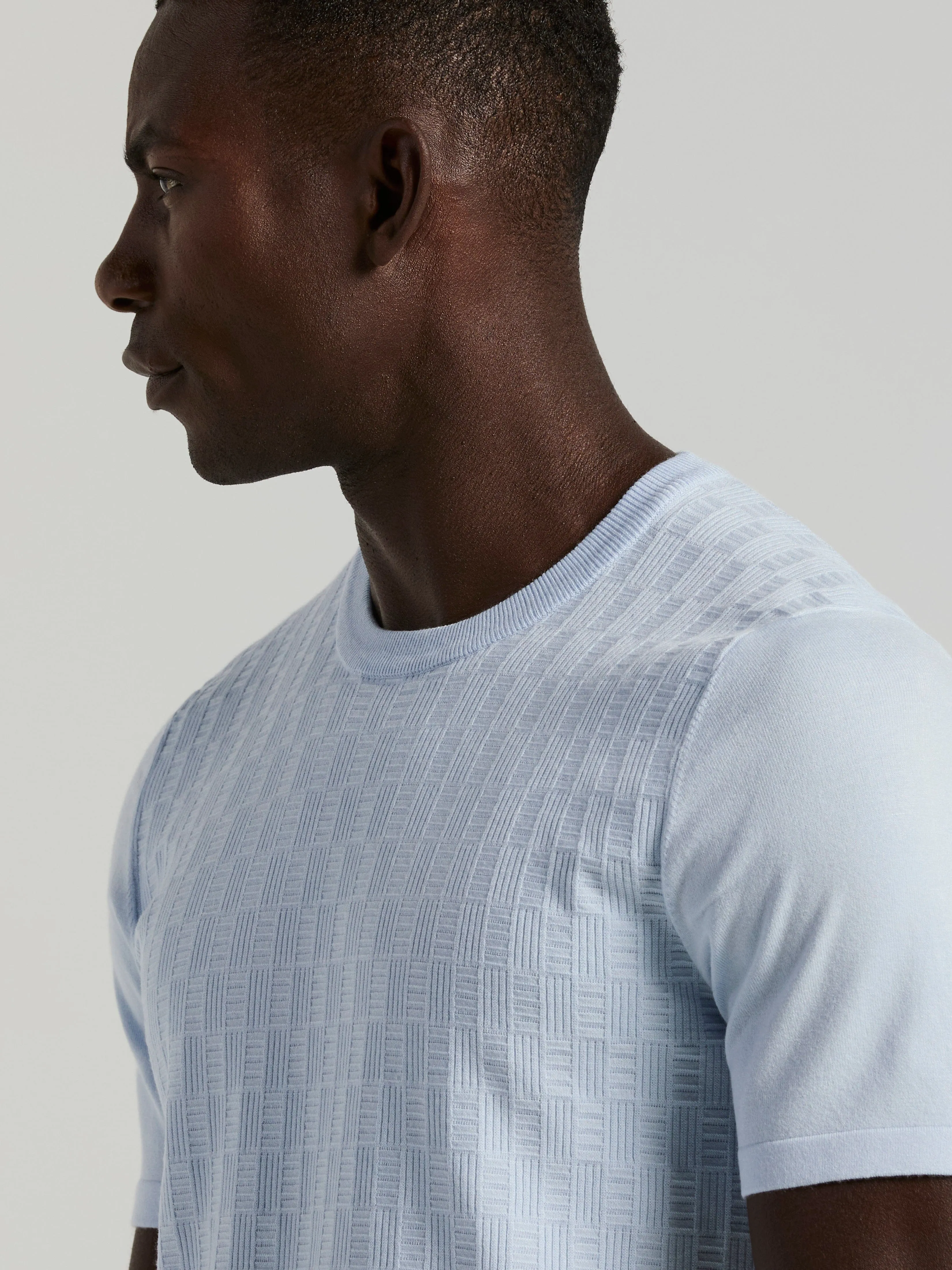 Geometric Textured Sweater Tee sold by Perry Ellis product image thumbnail 2