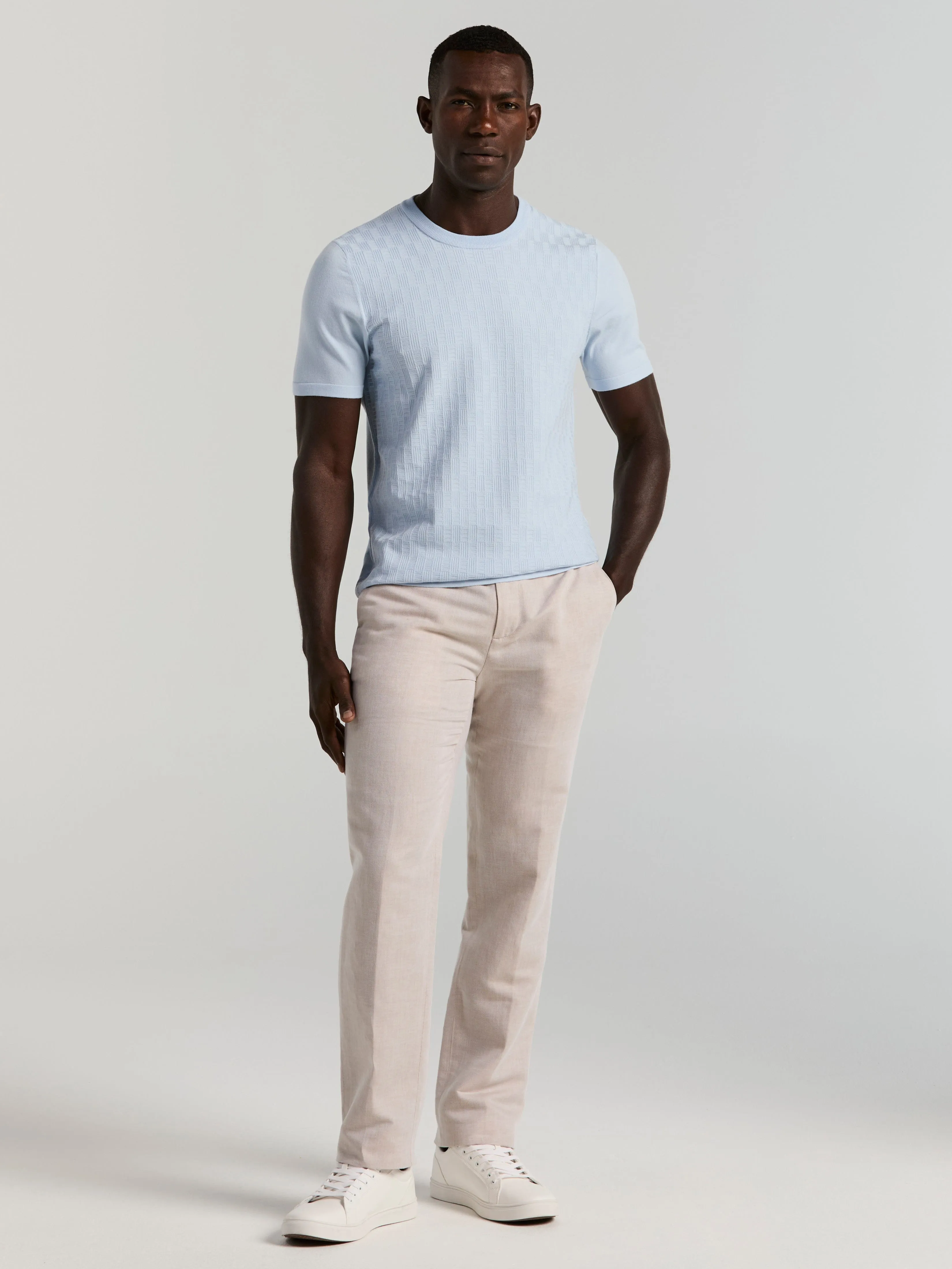 Geometric Textured Sweater Tee sold by Perry Ellis product image thumbnail 5