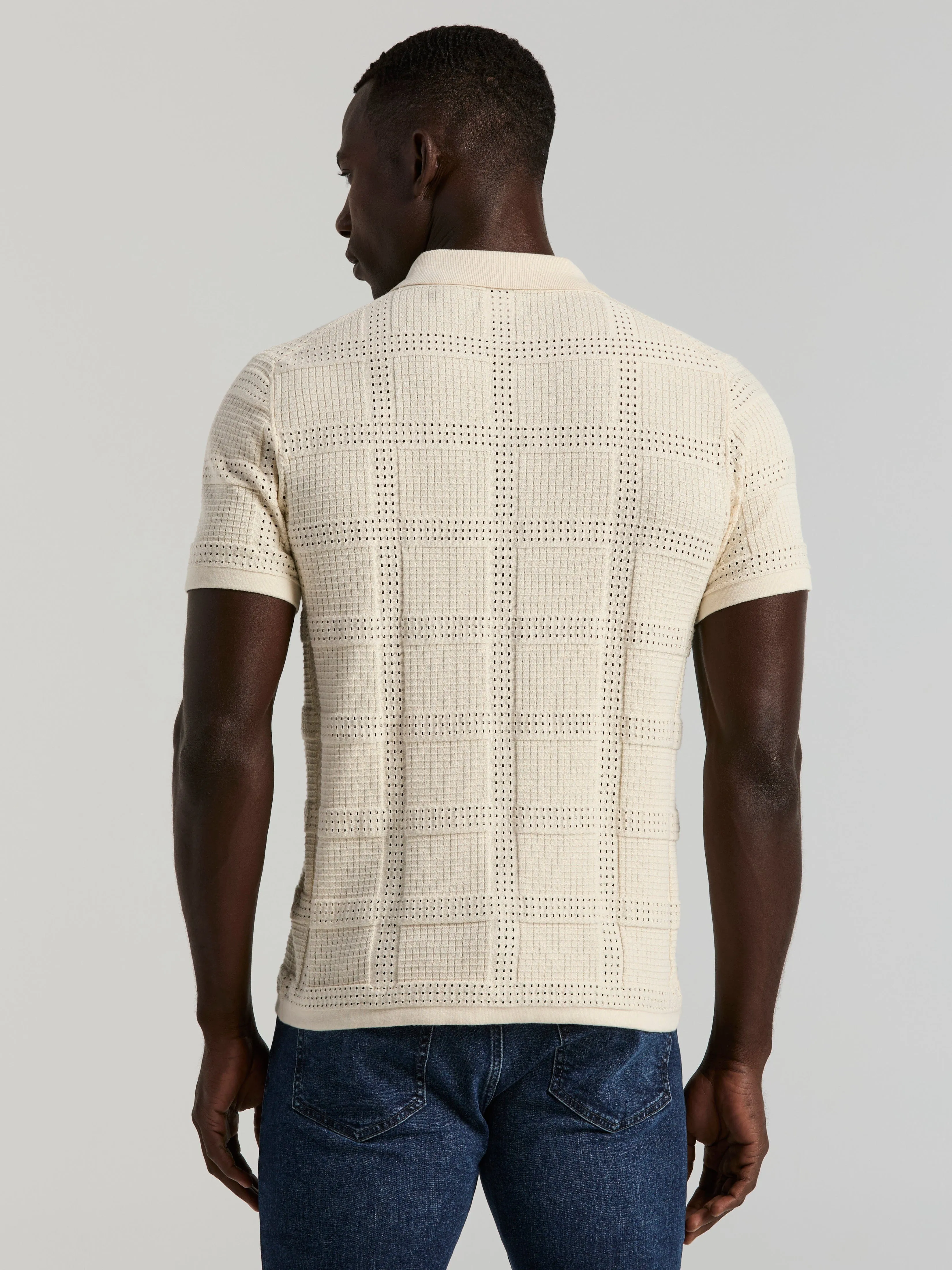 Jacquard Pattern Button Front Sweater sold by Perry Ellis product image thumbnail 3