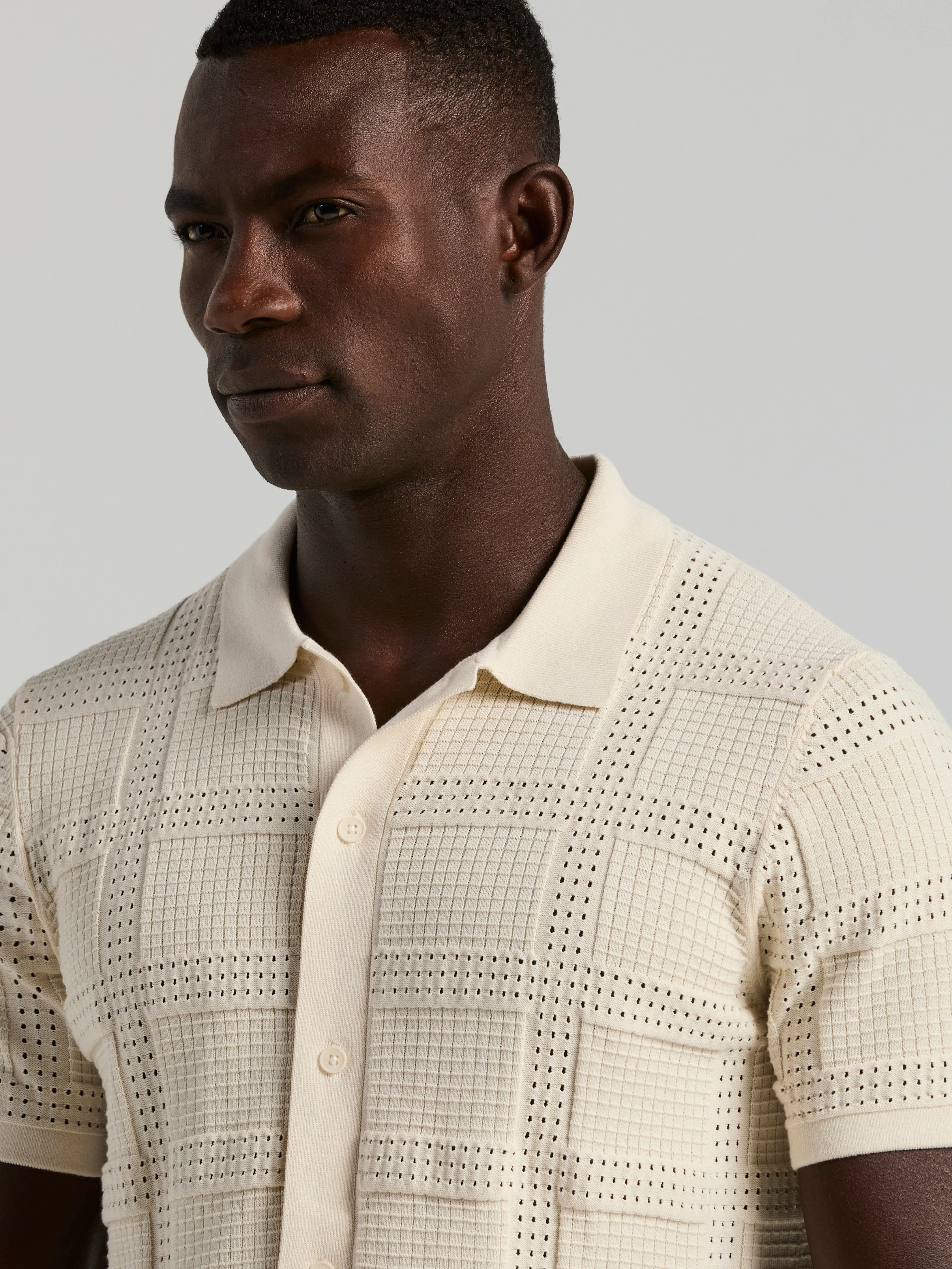 Jacquard Pattern Button Front Sweater sold by Perry Ellis product image thumbnail 2