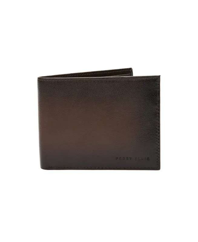 Michigan Slim Brown Bifold Wallet sold by Perry Ellis
