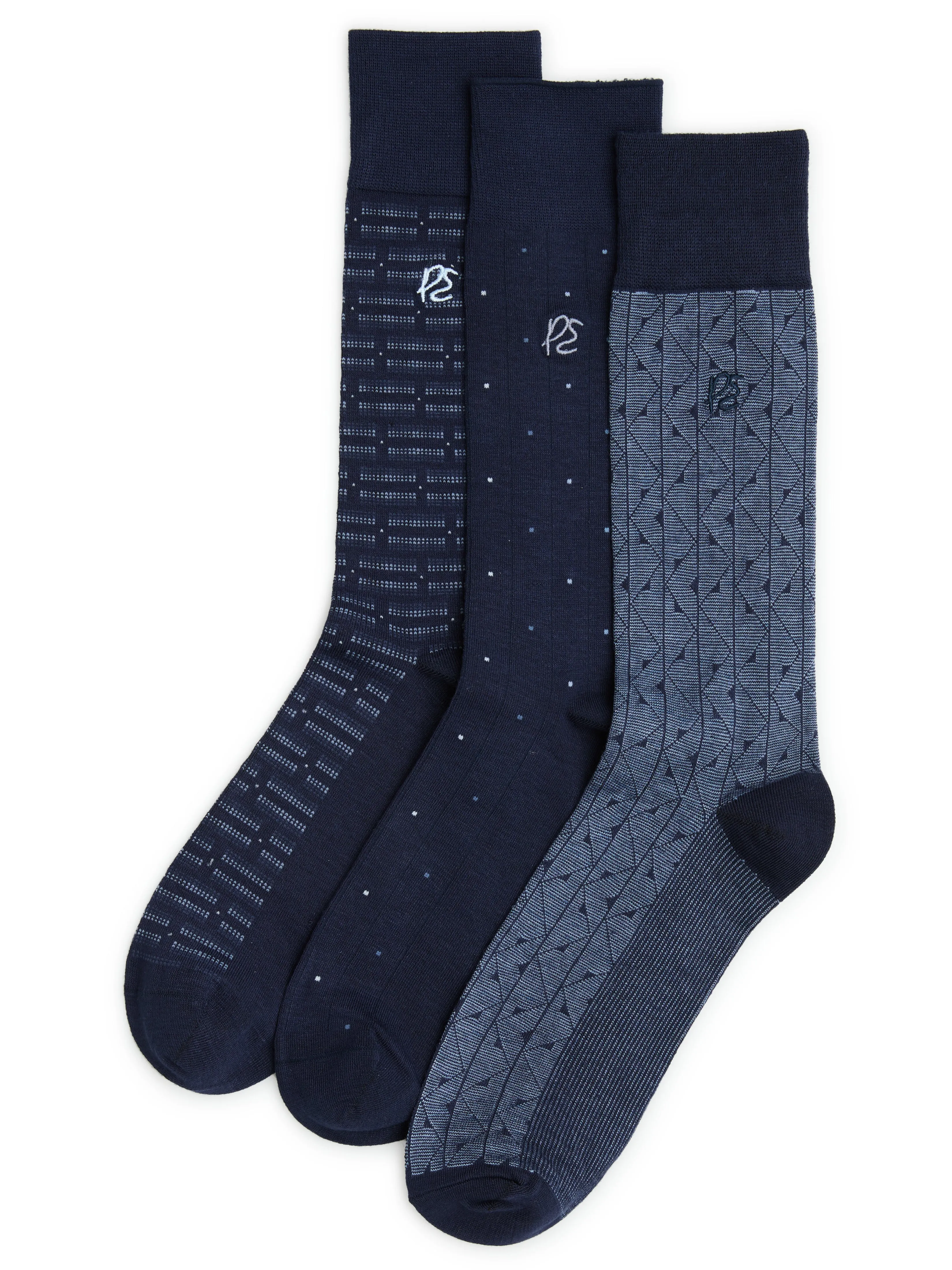 Patterned Bamboo Blend 3-Pack Socks sold by Perry Ellis product image thumbnail 2