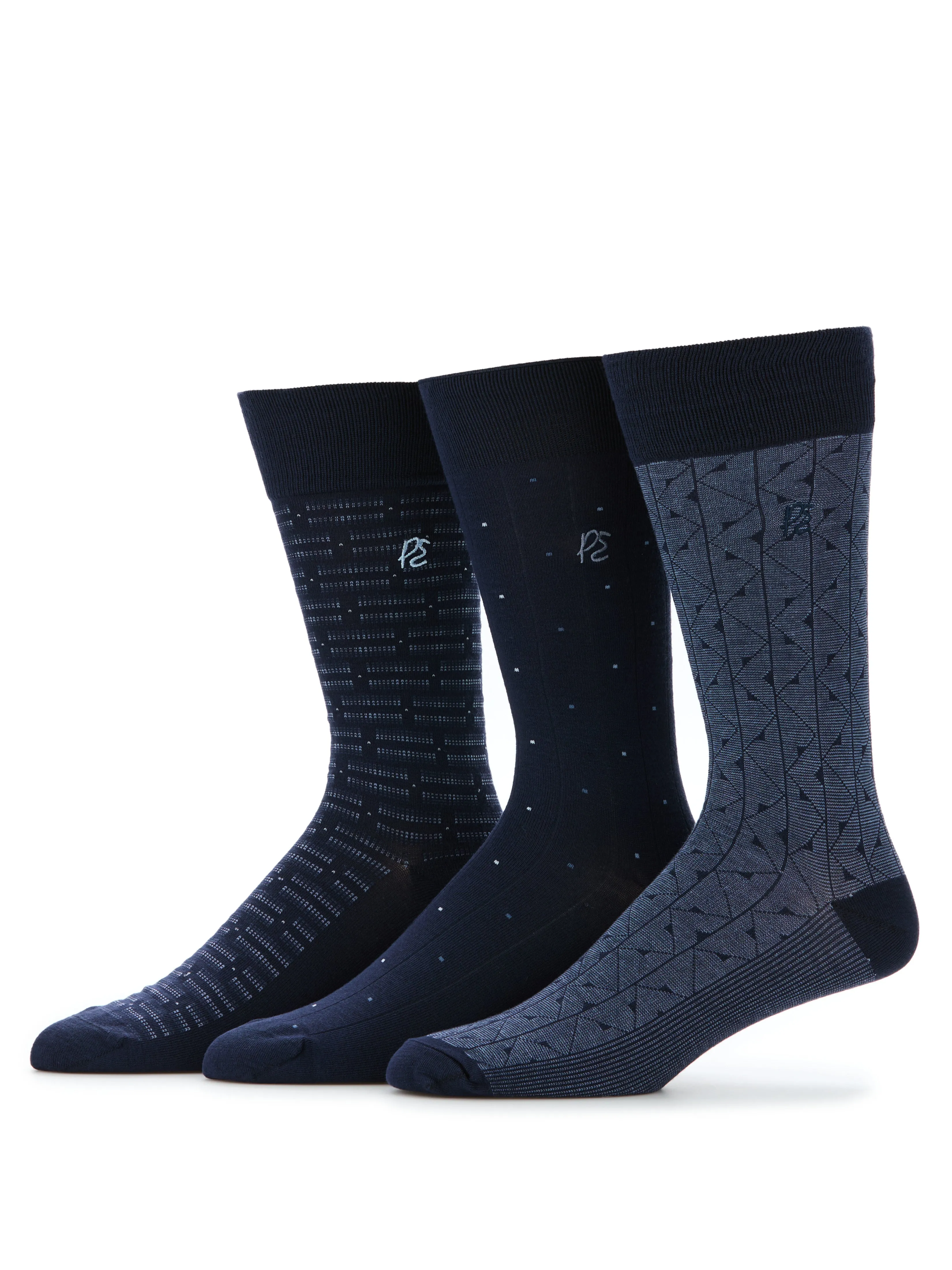 Patterned Bamboo Blend 3-Pack Socks sold by Perry Ellis