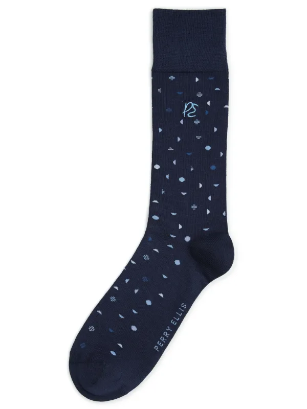 Bamboo Modern Dot Patterned Socks sold by Perry Ellis