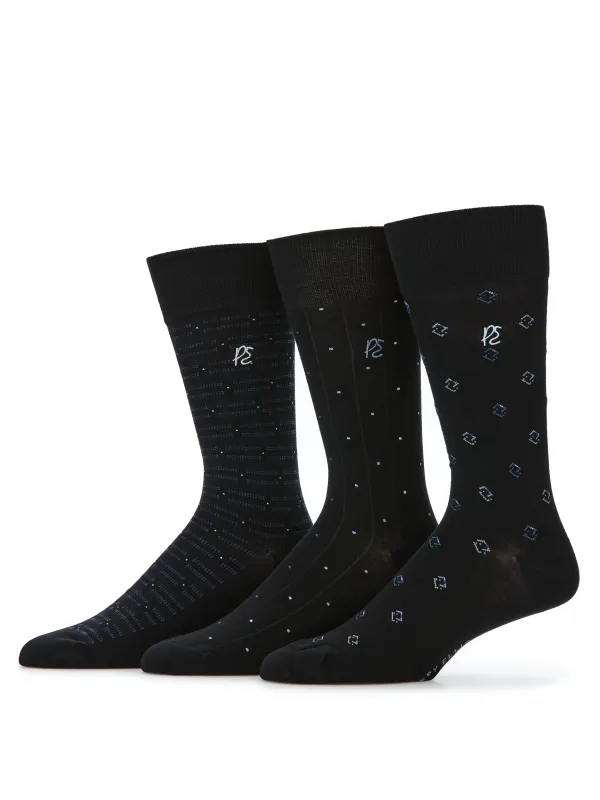 3-Pack Neats Patterned Dress Socks sold by Perry Ellis
