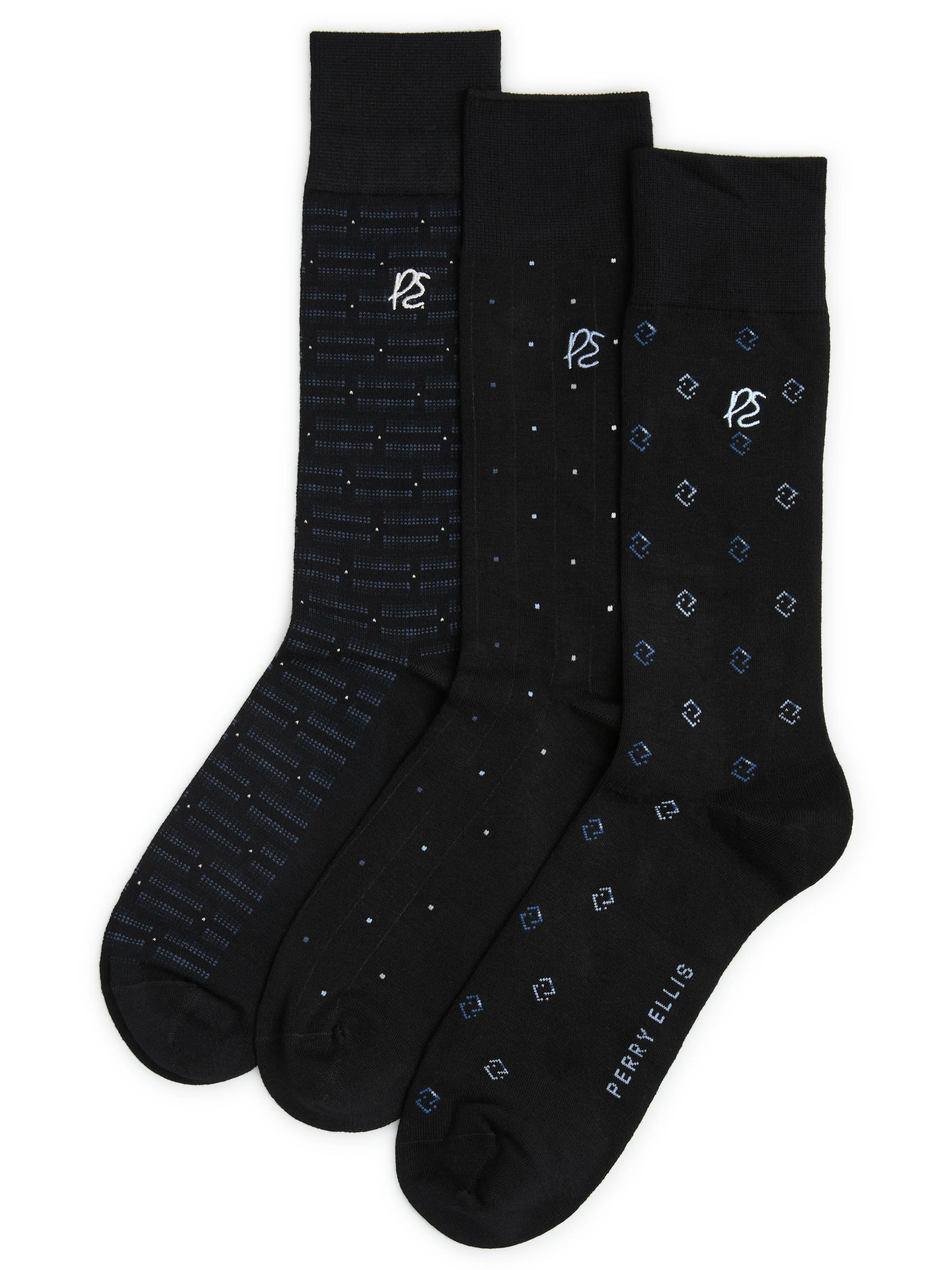 3-Pack Neats Patterned Dress Socks sold by Perry Ellis product image thumbnail 2
