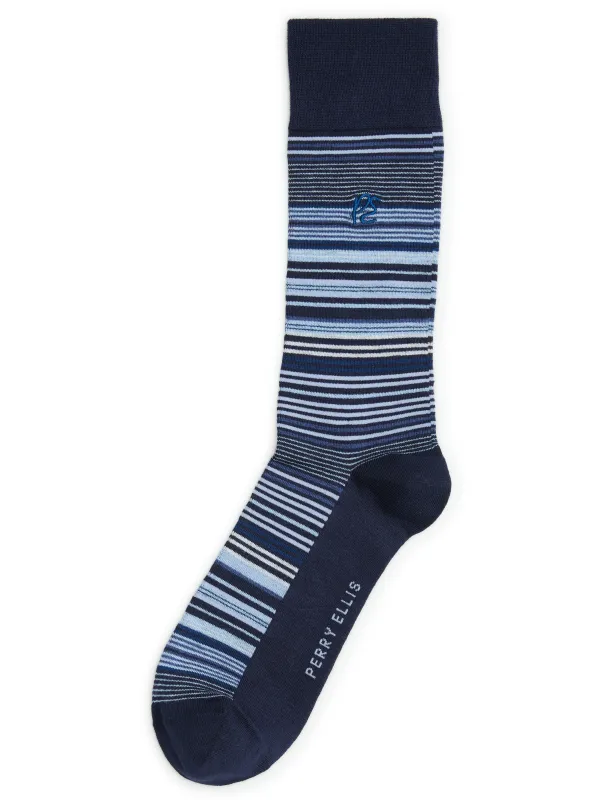 Bamboo Viscose Variegated Stripe Socks sold by Perry Ellis