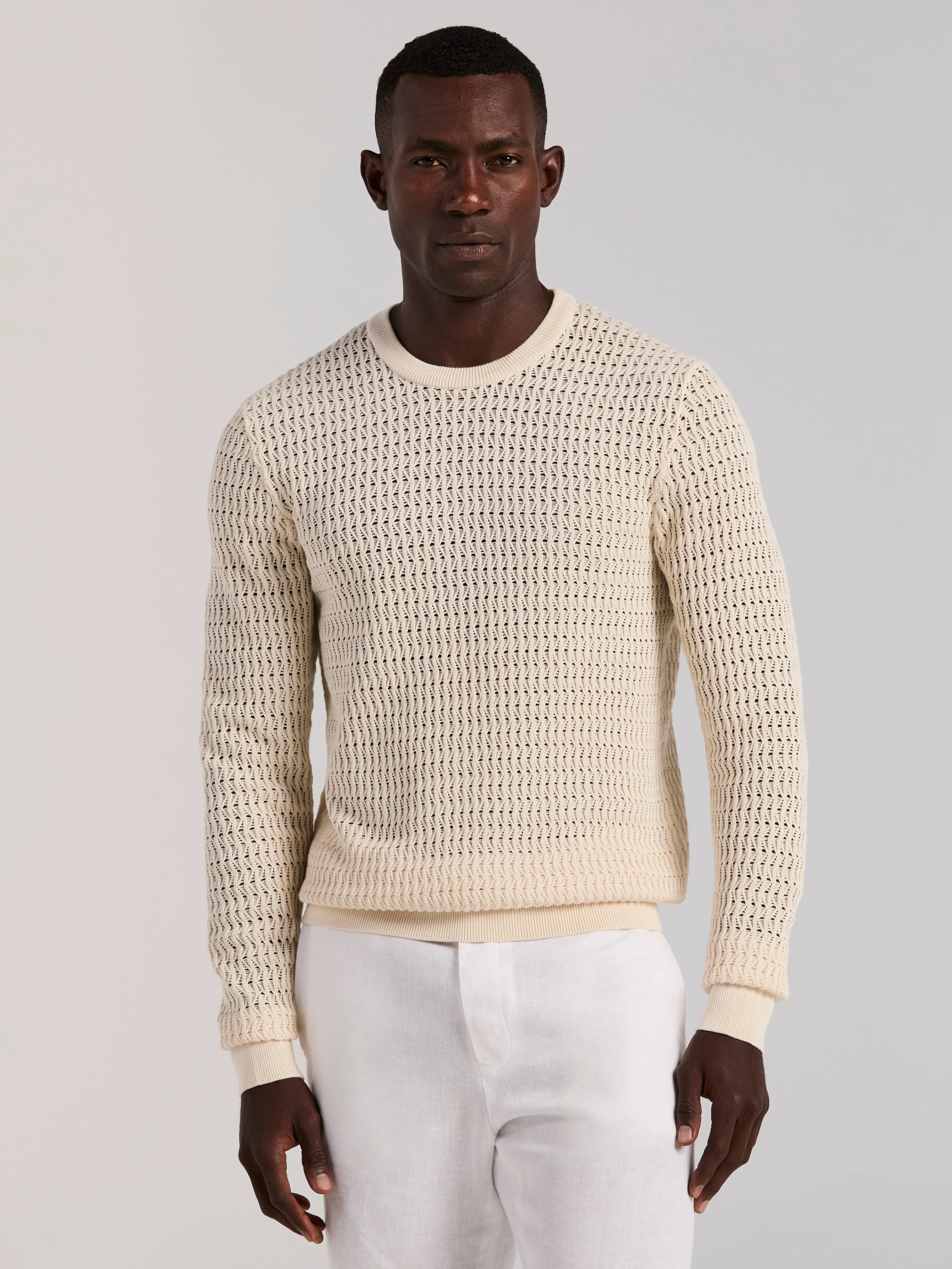 Cotton Crew Neck Sweater sold by Perry Ellis